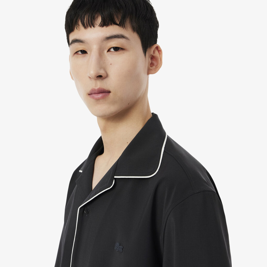 Relaxed Fit Short Sleeved Wool Shirt Relaxed Fit Short Sleeved Wool Shirt - CH2401-00-S5T