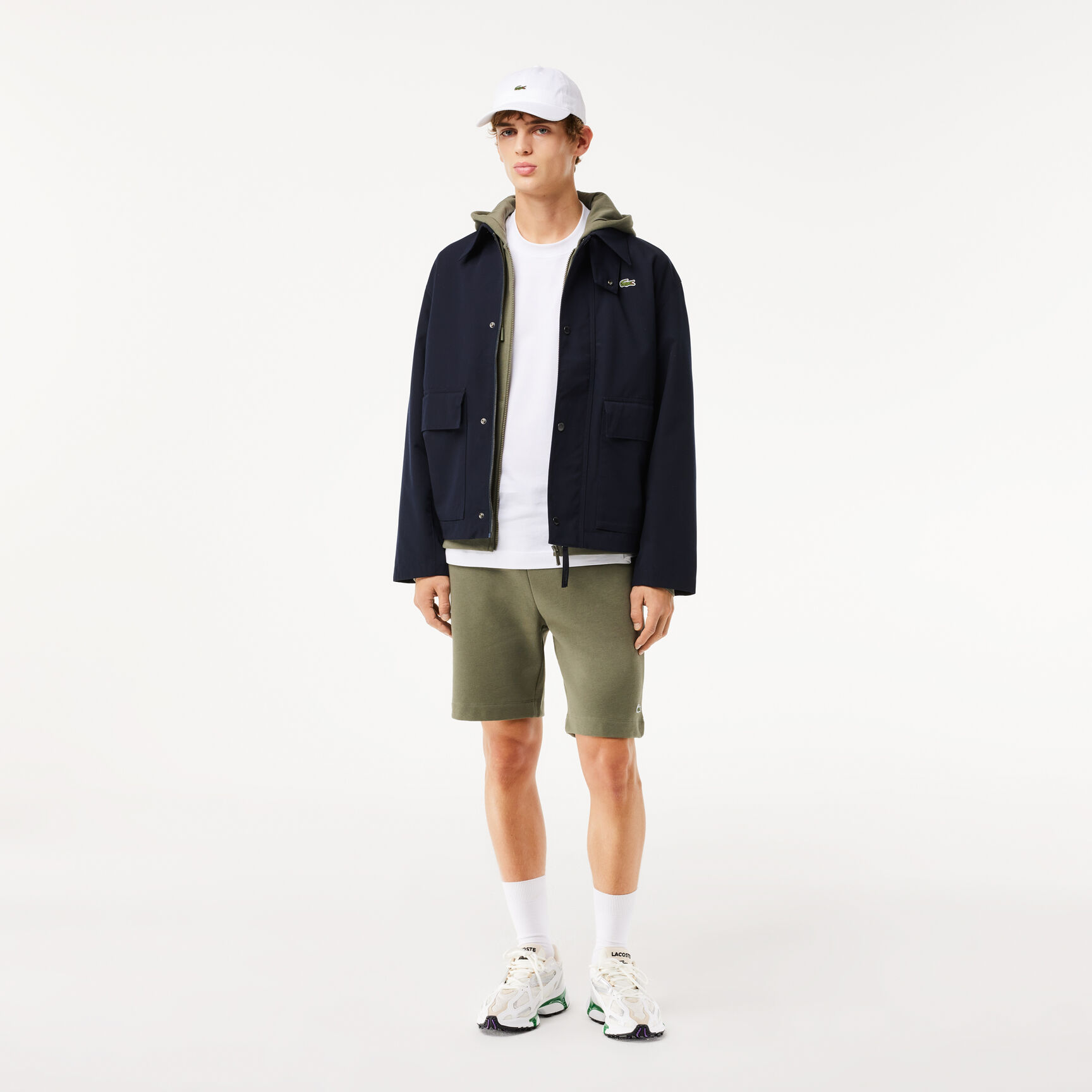 Regular Fit Fleece Shorts Men's Lacoste Organic Brushed Cotton Fleece Jogger Shorts - GH9627-00-316