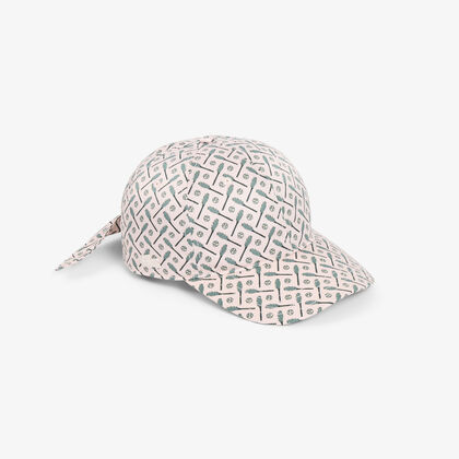 Tie Accent Satin Cap
