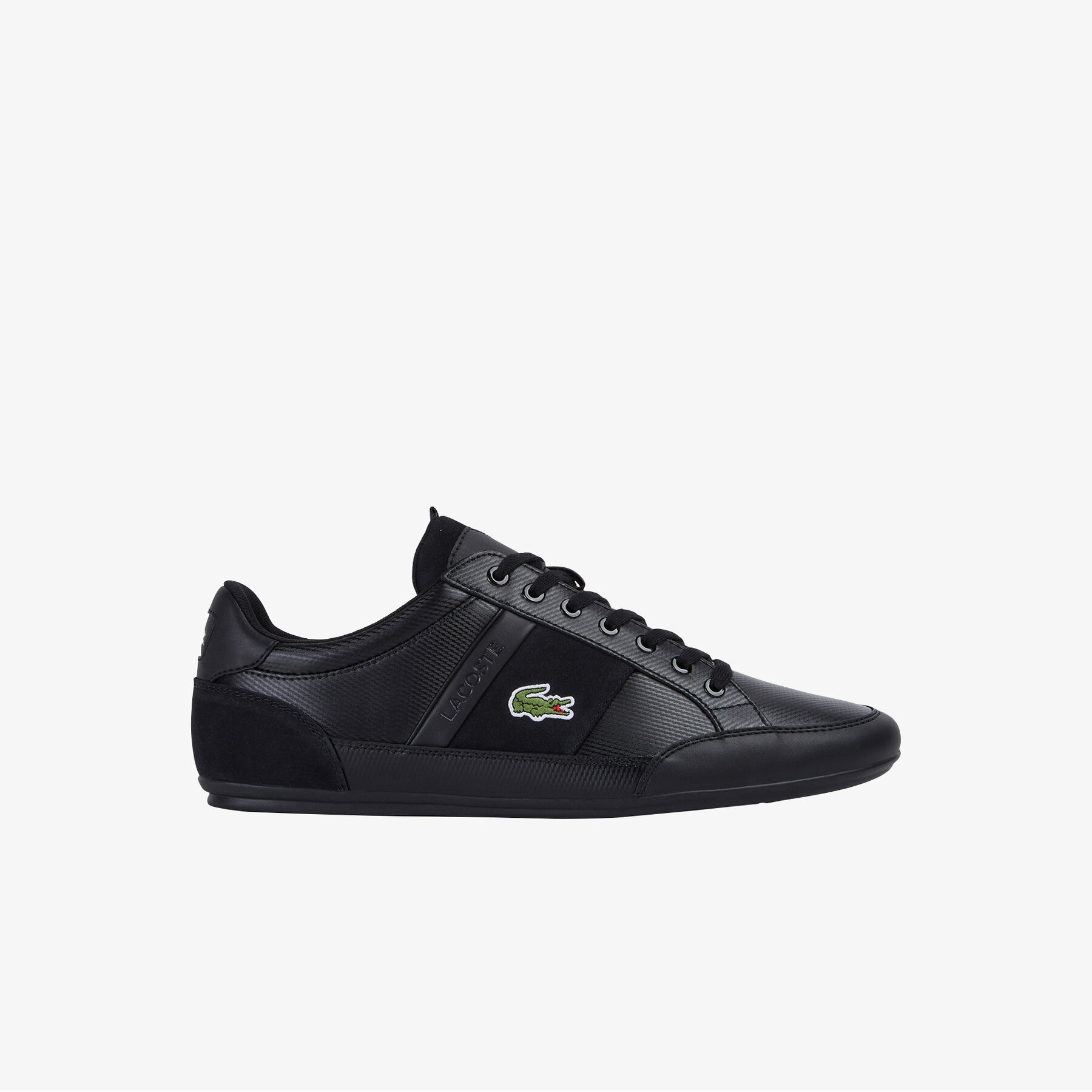 lacoste men s chaymon bl leather and synthetic tonal trainers