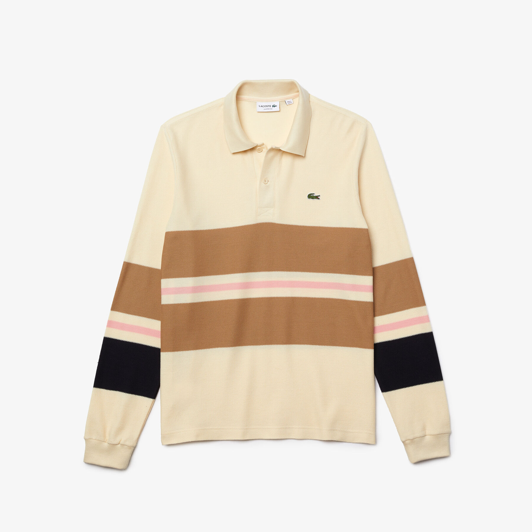 Men’s Lacoste Classic Fit Striped Cotton Polo Shirt men s lacoste classic fit striped cotton polo shirt