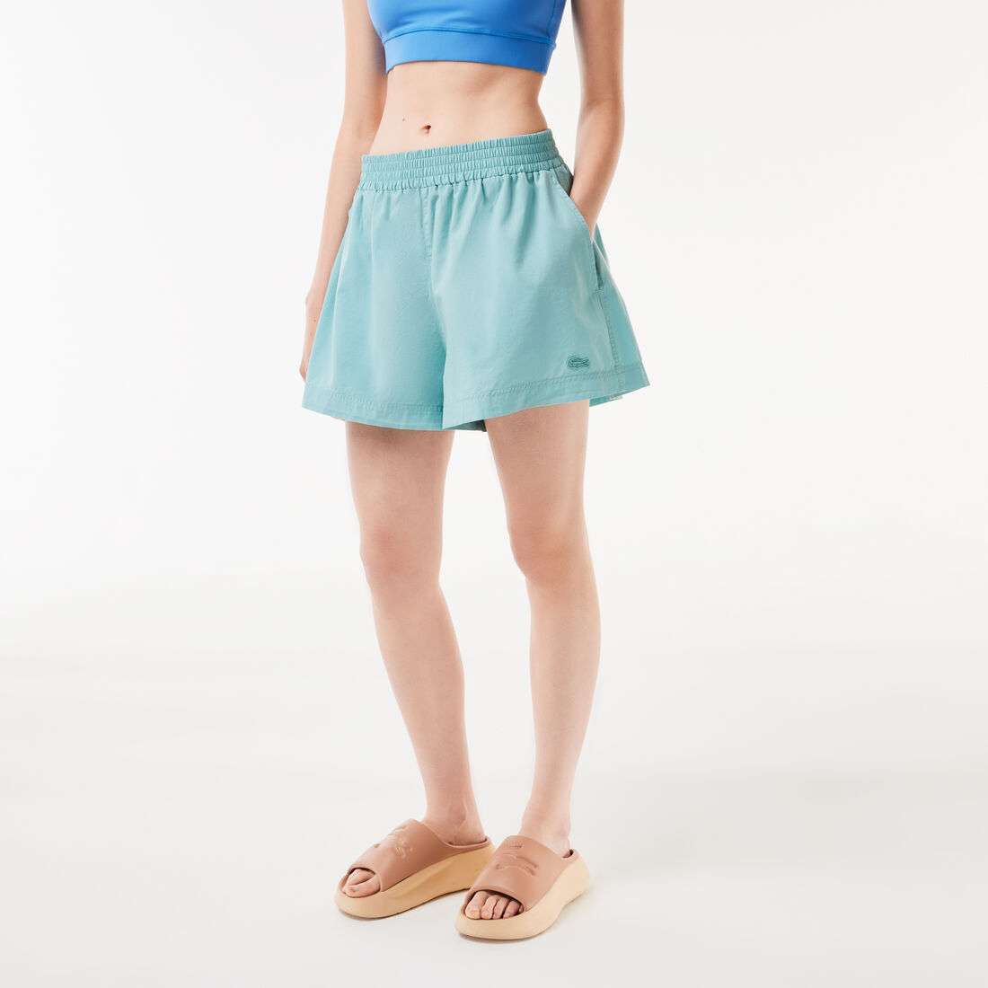 Women's Lacoste Cotton Poplin Shorts Women's Lacoste Cotton Poplin Shorts - FF6944-00-K98