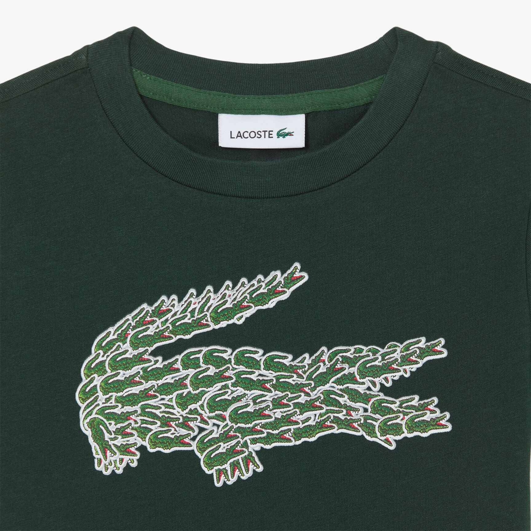 Crocodile Print Cotton T-shirt - TJ0842-00-YZP