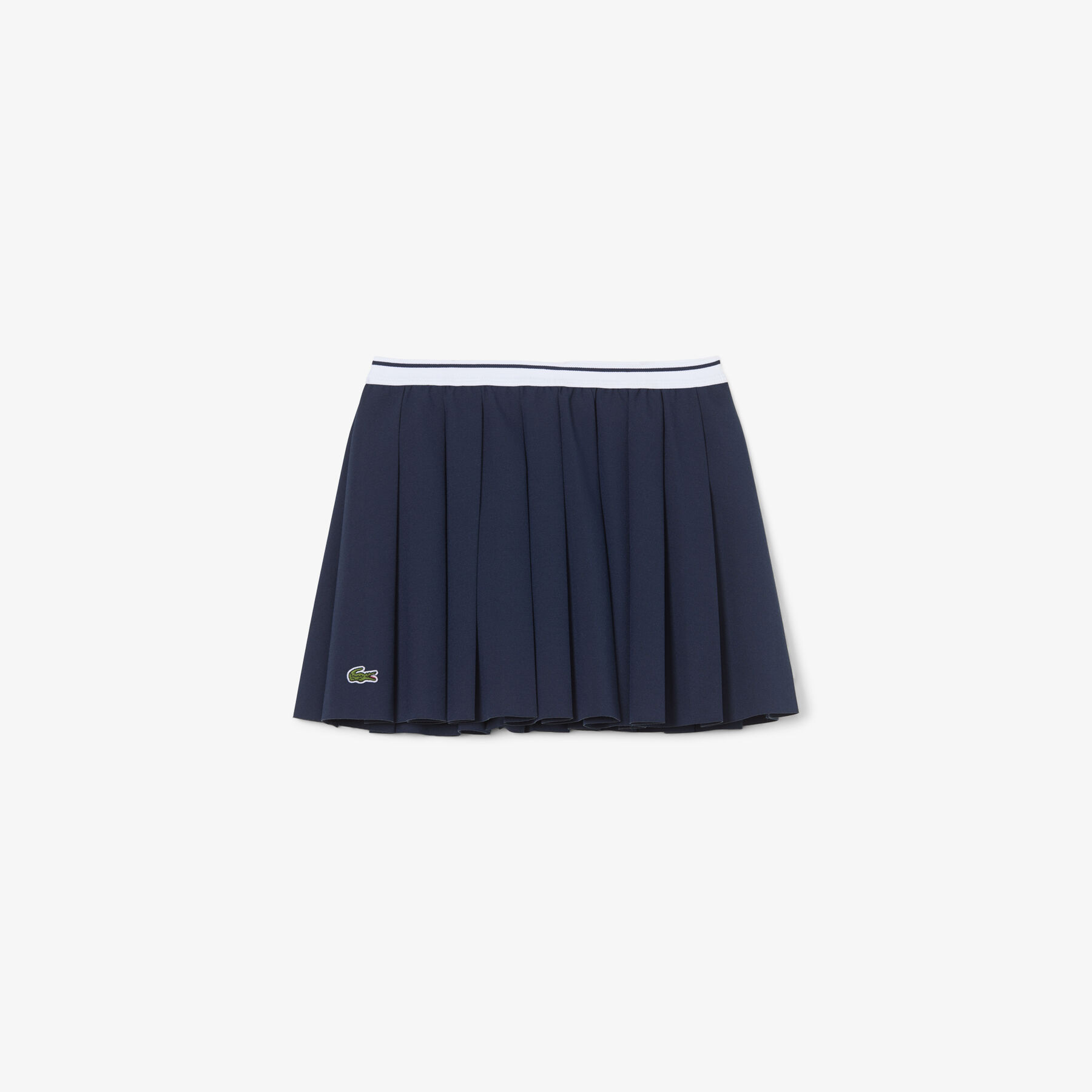 lacoste oxford cotton pleated skirt