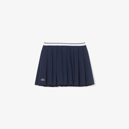 Oxford Cotton Pleated Skirt