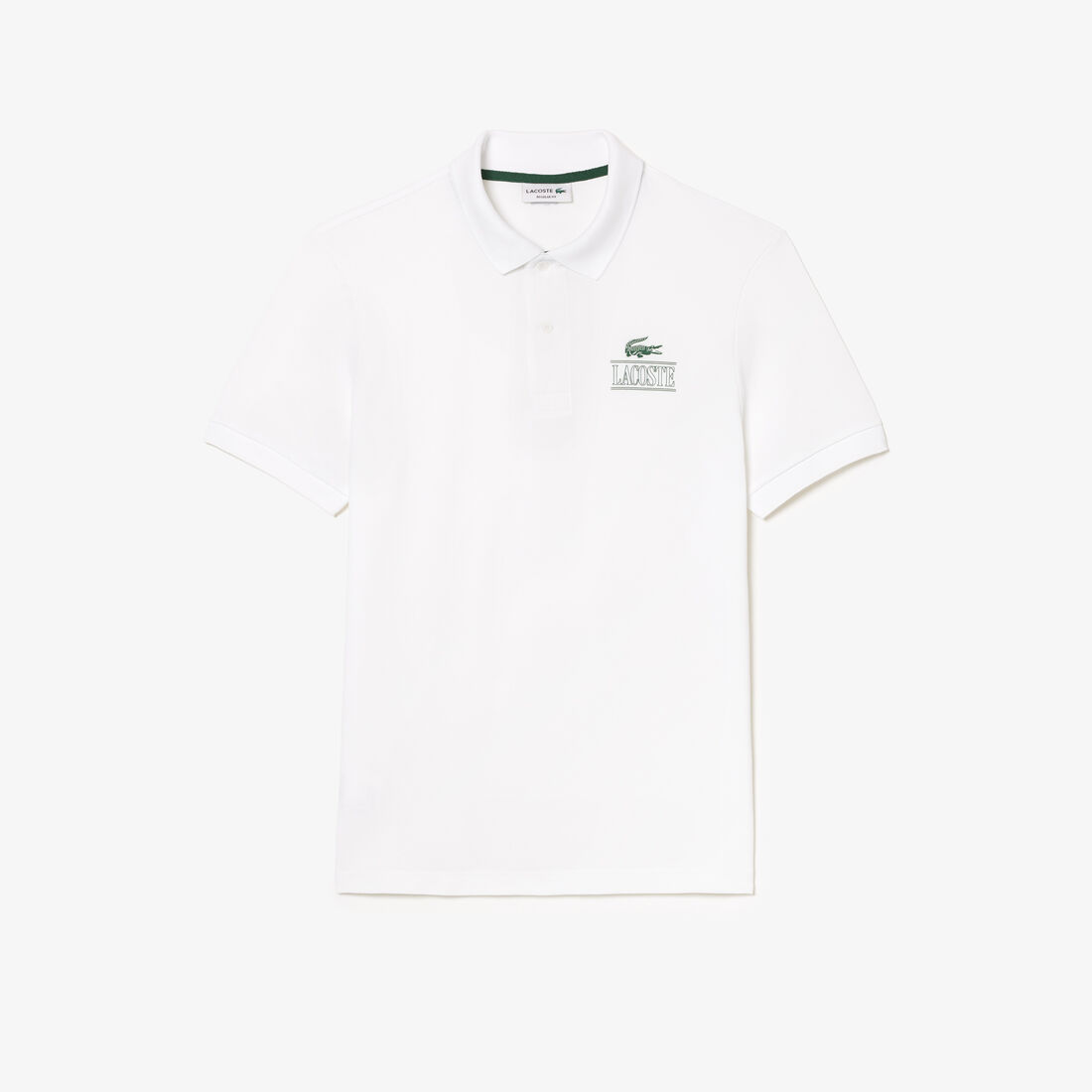 Lacoste Signature Print Stretch Pique Polo Shirt Lacoste Signature Print Stretch Pique Polo Shirt - PH1136-00-001