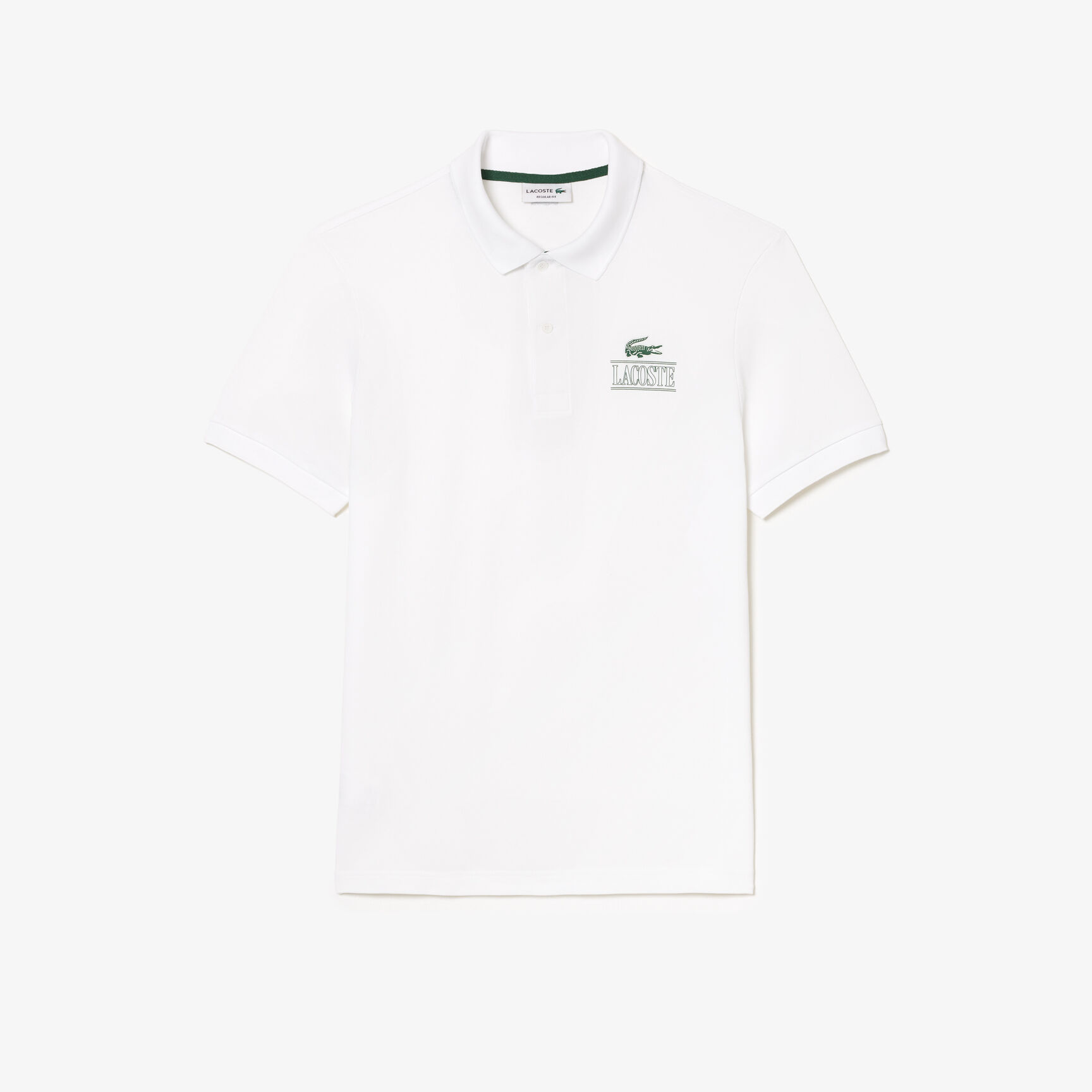 Lacoste Signature Print Stretch Pique Polo Shirt Lacoste Signature Print Stretch Pique Polo Shirt - PH1136-00-001