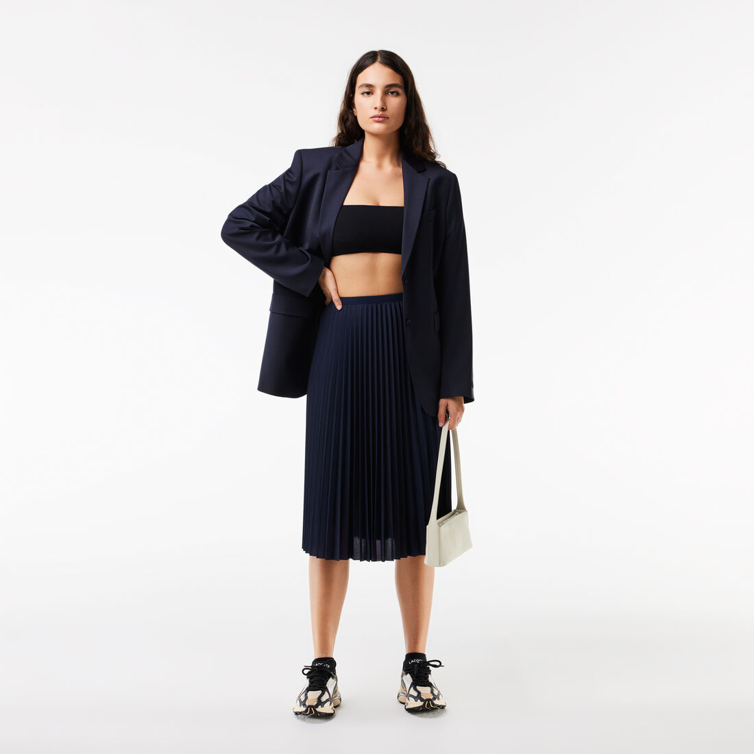 تنورة نسائية بطيات بخصر مطاطي Women's Elasticised Waist Flowing Pleated Skirt - JF8050-00-166