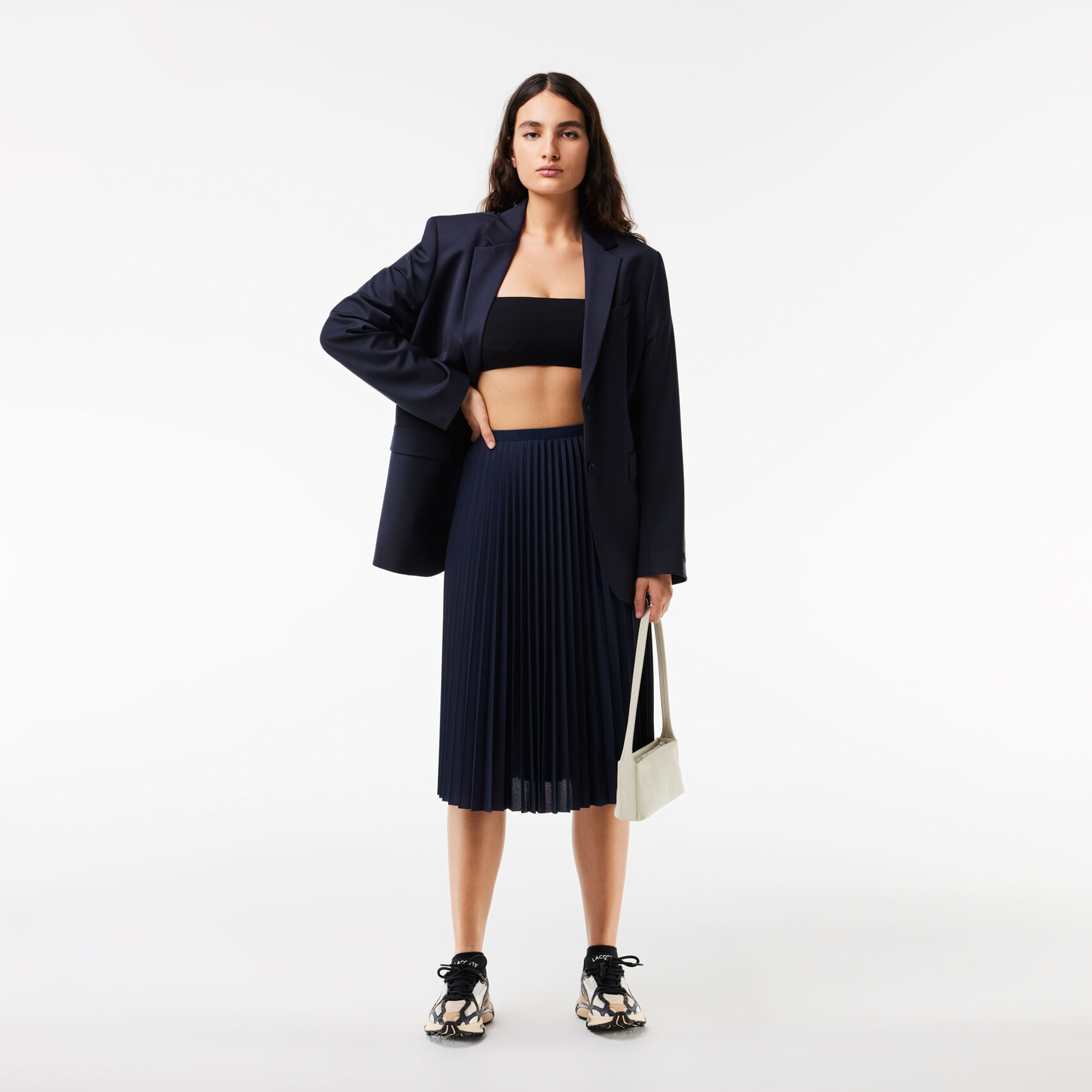 تنورة نسائية بطيات بخصر مطاطي Women's Elasticised Waist Flowing Pleated Skirt - JF8050-00-166