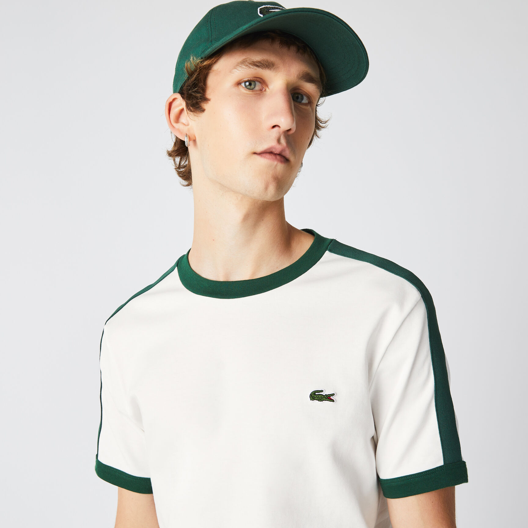 Men's Lacoste Regular Fit Contrast Collar T-Shirt Men's Lacoste Regular Fit Contrast Collar T-Shirt