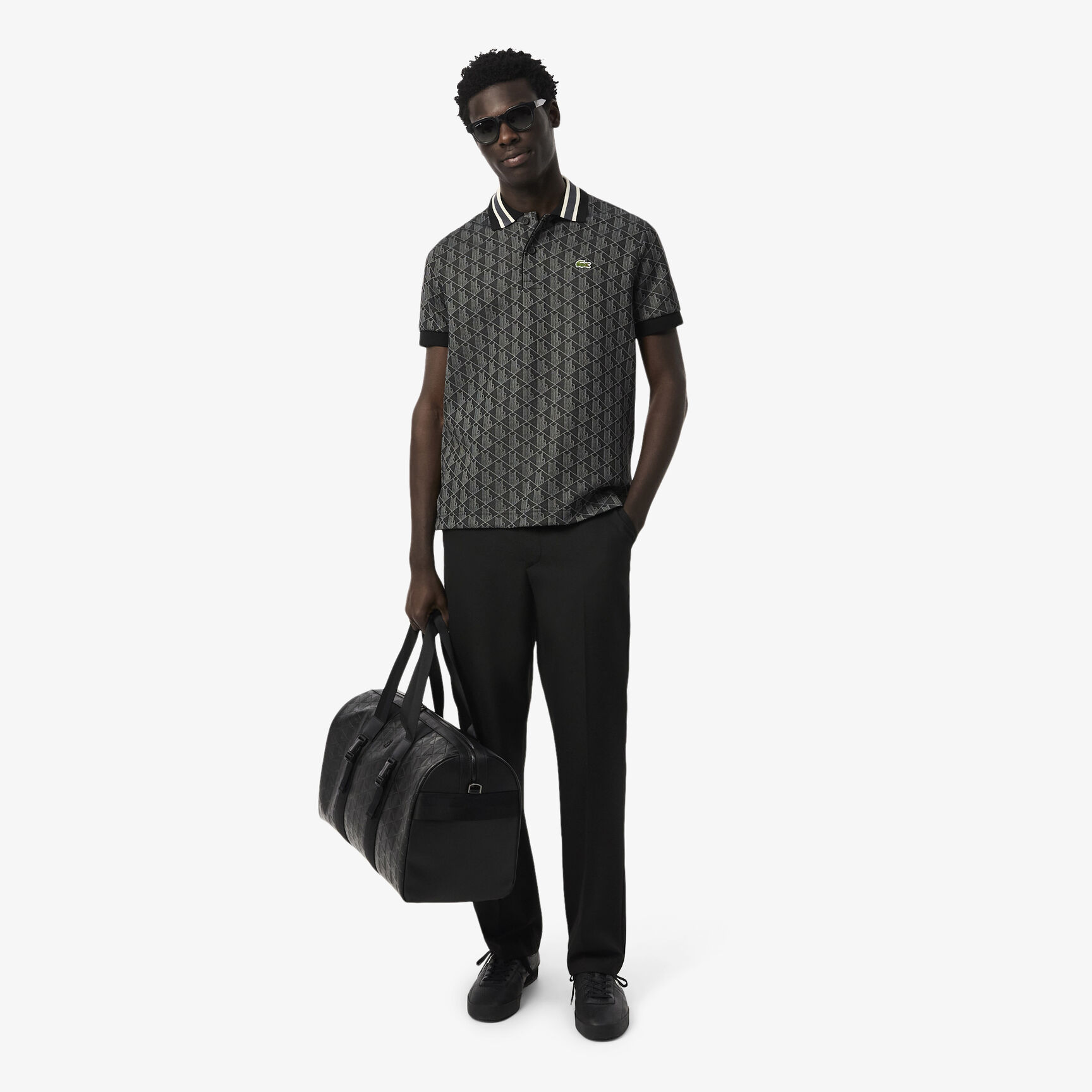 Classic Fit Monogram Jacquard Polo Shirt - DH1417-00-4PC