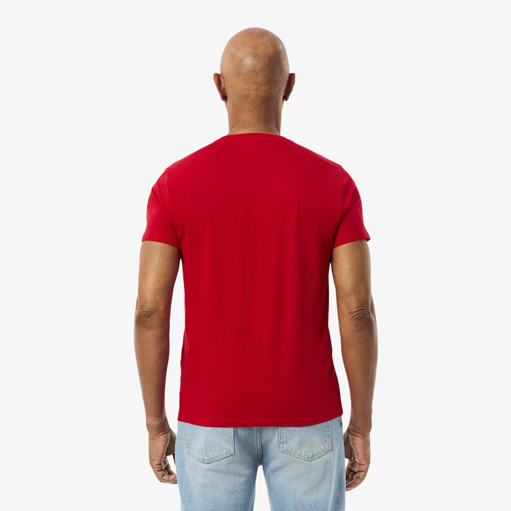 تي شيرت خفيف الوزن من القطن بيما برقبة على شكل حرف V Lightweight Cotton Pima V Neck T-shirt - TH6710-00-240