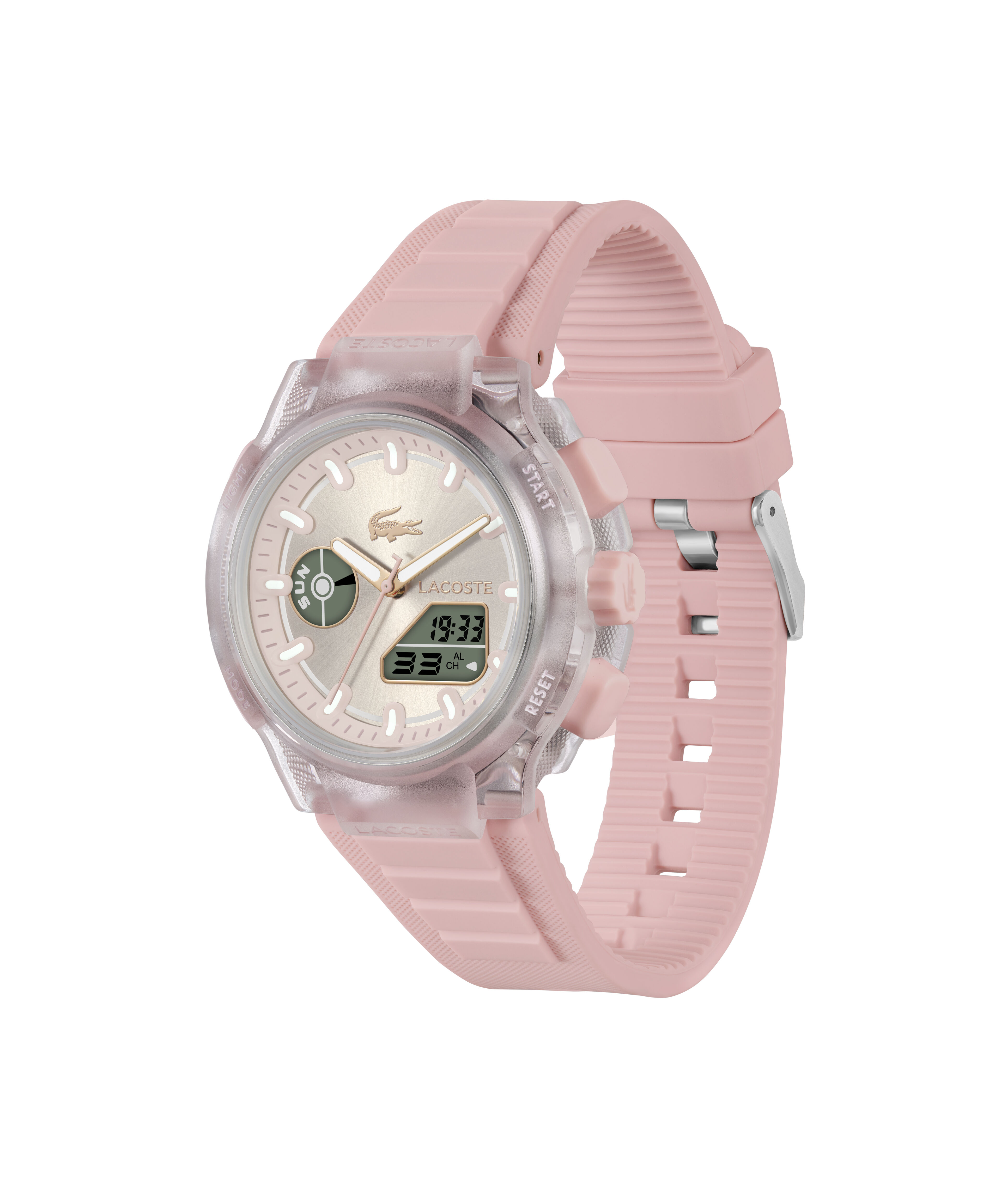 Pink Silicone Strap Women's Watch