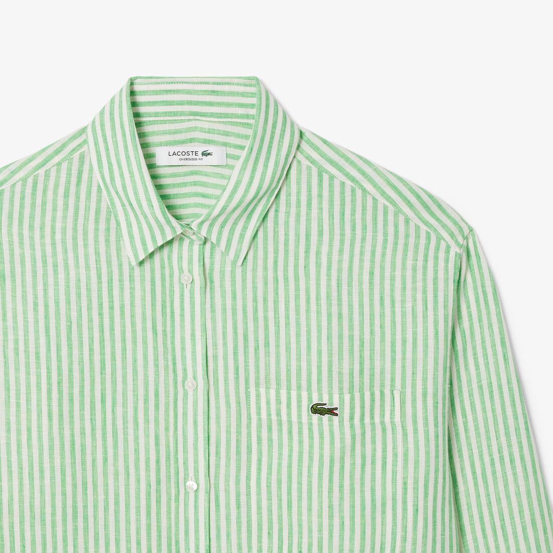 قميص كتان مخطط كبير الحجم Oversized Striped Linen Shirt - CF0054-00-IRB