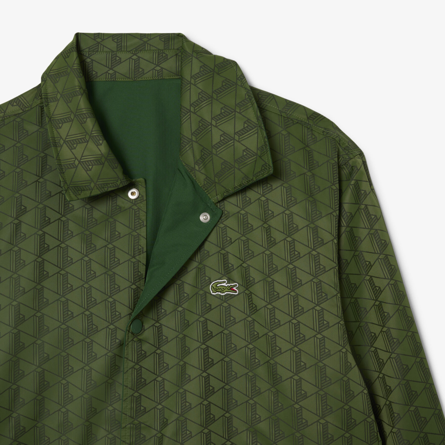 Reversible Bi Material Monogram Jacket lacoste reversible bi material monogram jacket