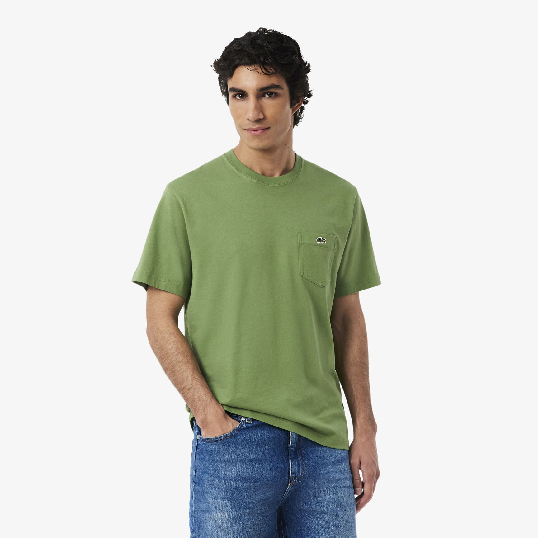 Cotton T-shirt with Breast Pocket - TH2827-00-02M
