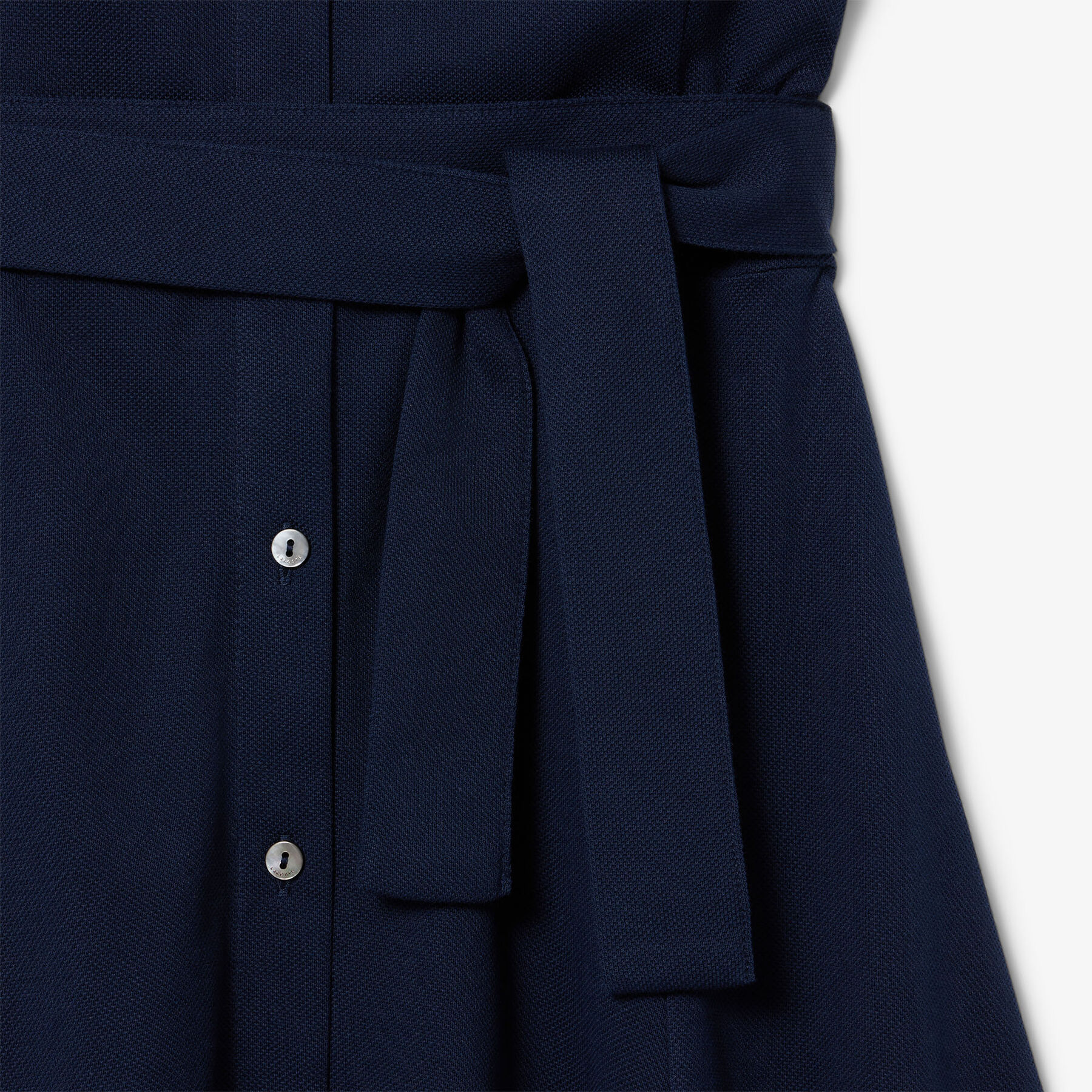 فستان بولو قصير من قماش البيكيه الصغير Flared Petit Pique Polo Dress - EF9621-00-166