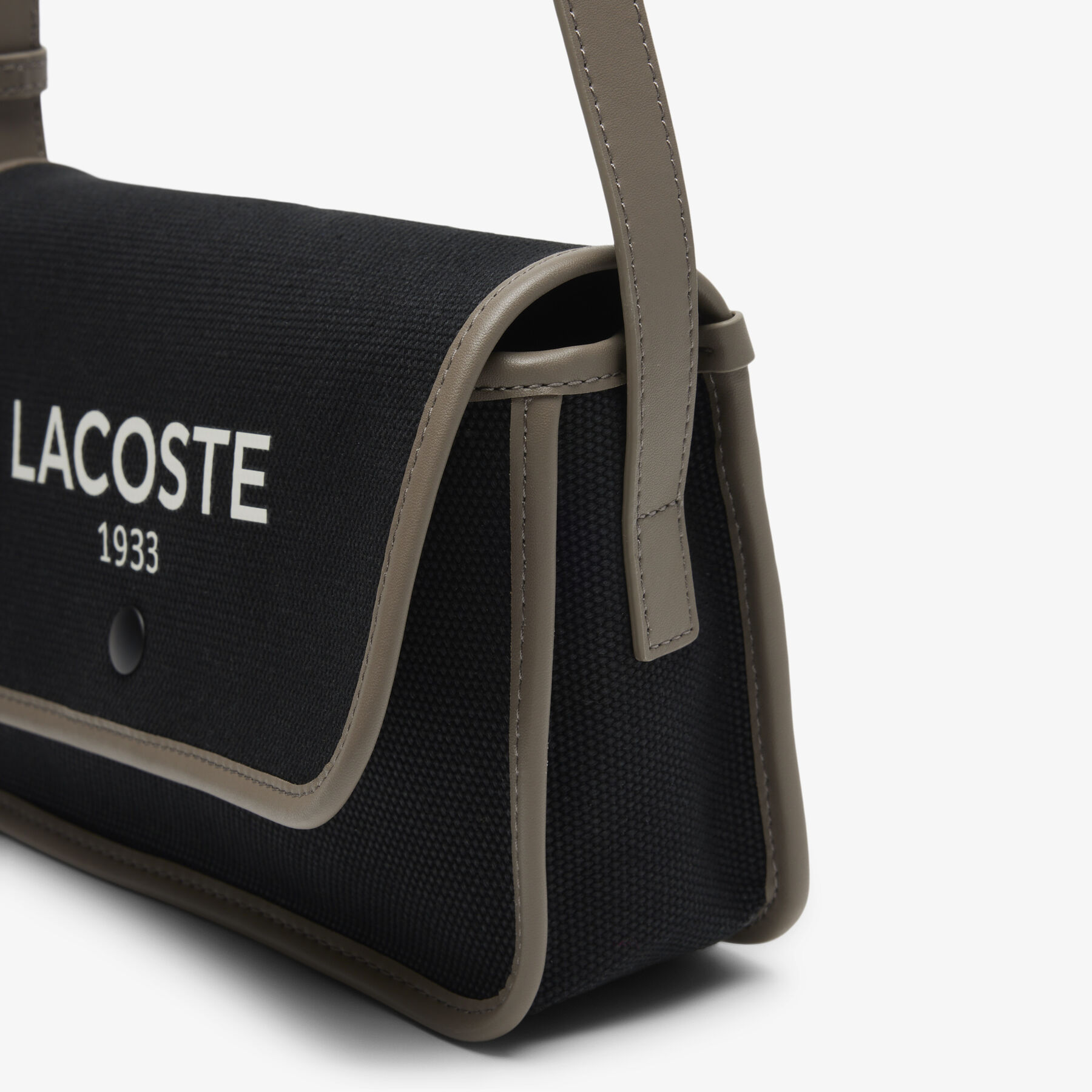 lacoste heritage canvas flap close bag