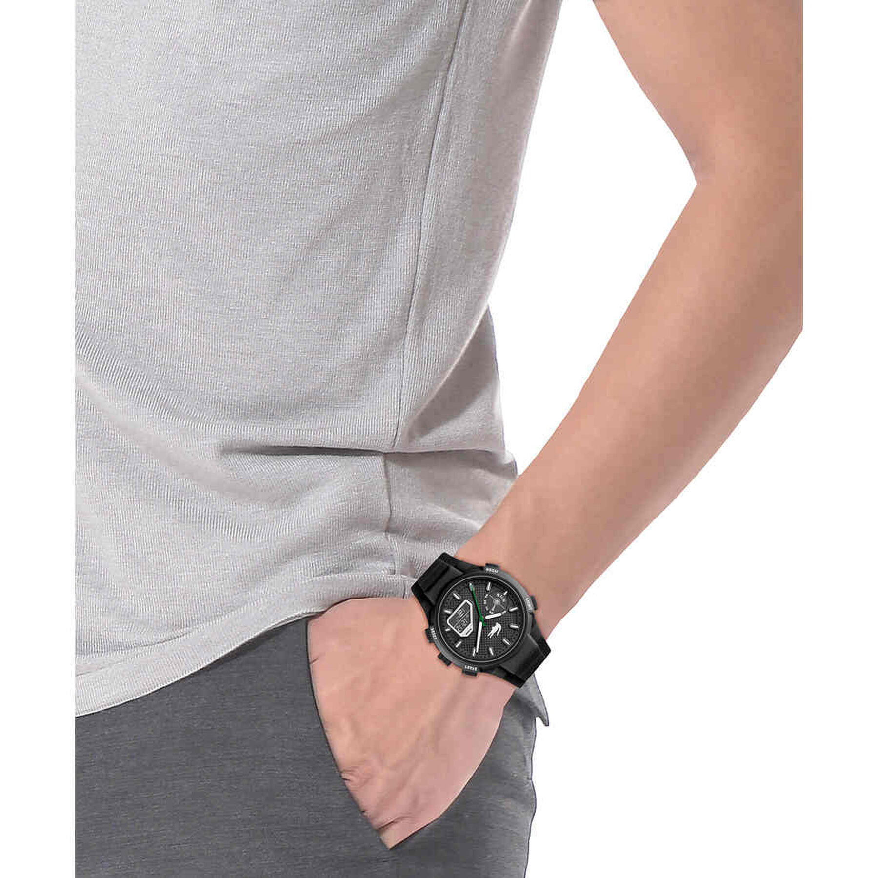 Lacoste Round Analog Mens Black Case Watch lacoste round analog mens black case watch