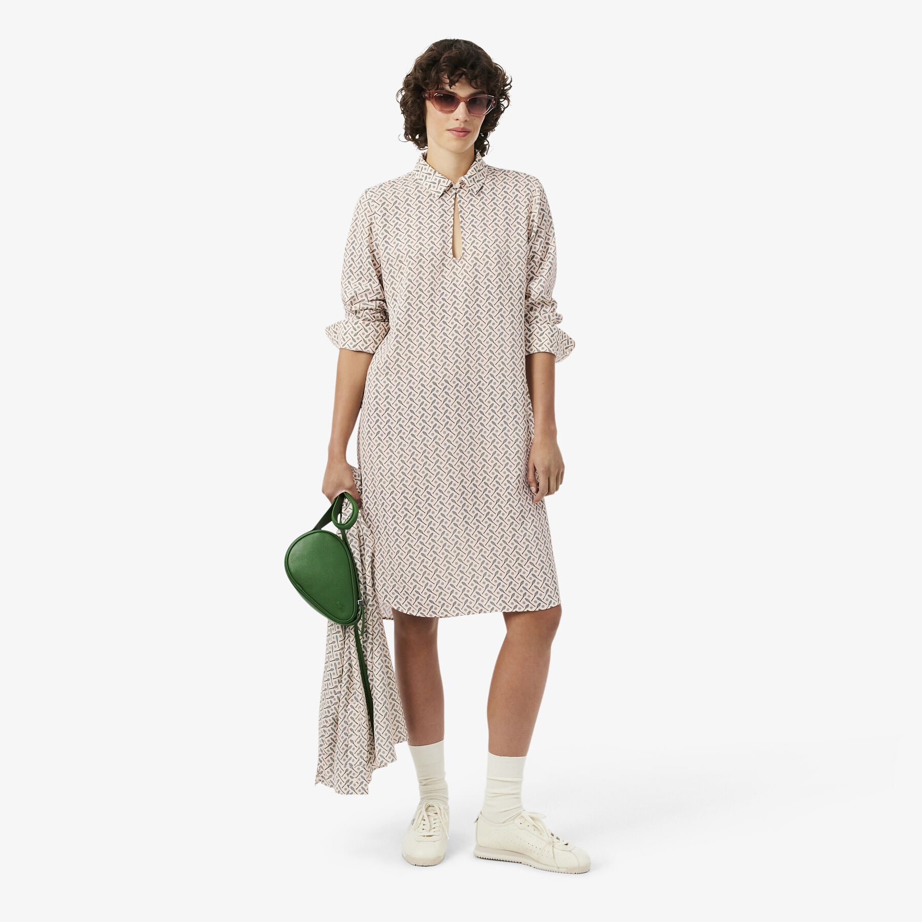 Fluid Crepe Shirt Collar Dress lacoste fluid crepe shirt collar dress