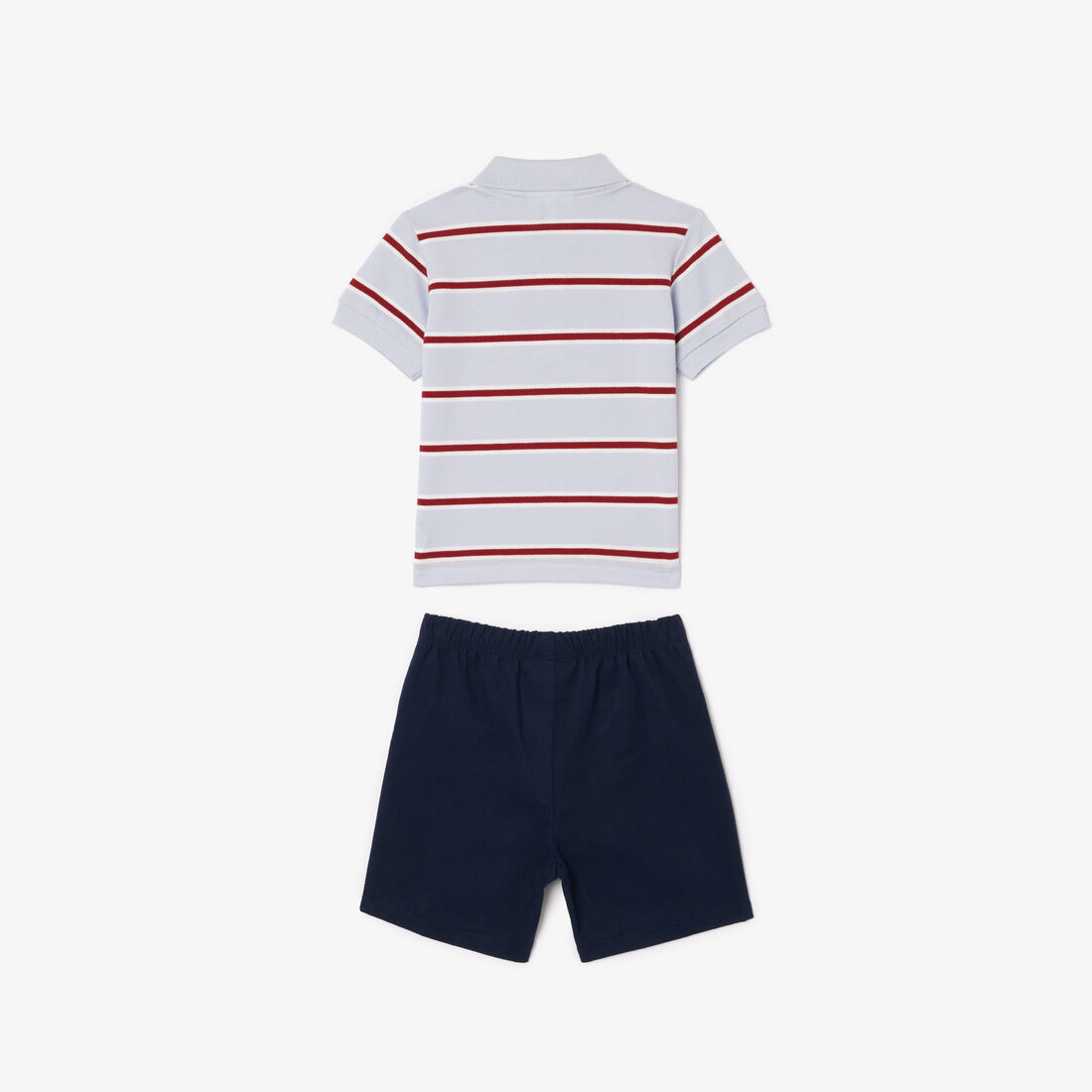 طقم بيبي لاكوست من القطن العضوي Baby Lacoste Organic Cotton Stripe Set - 4J7443-00-IPQ