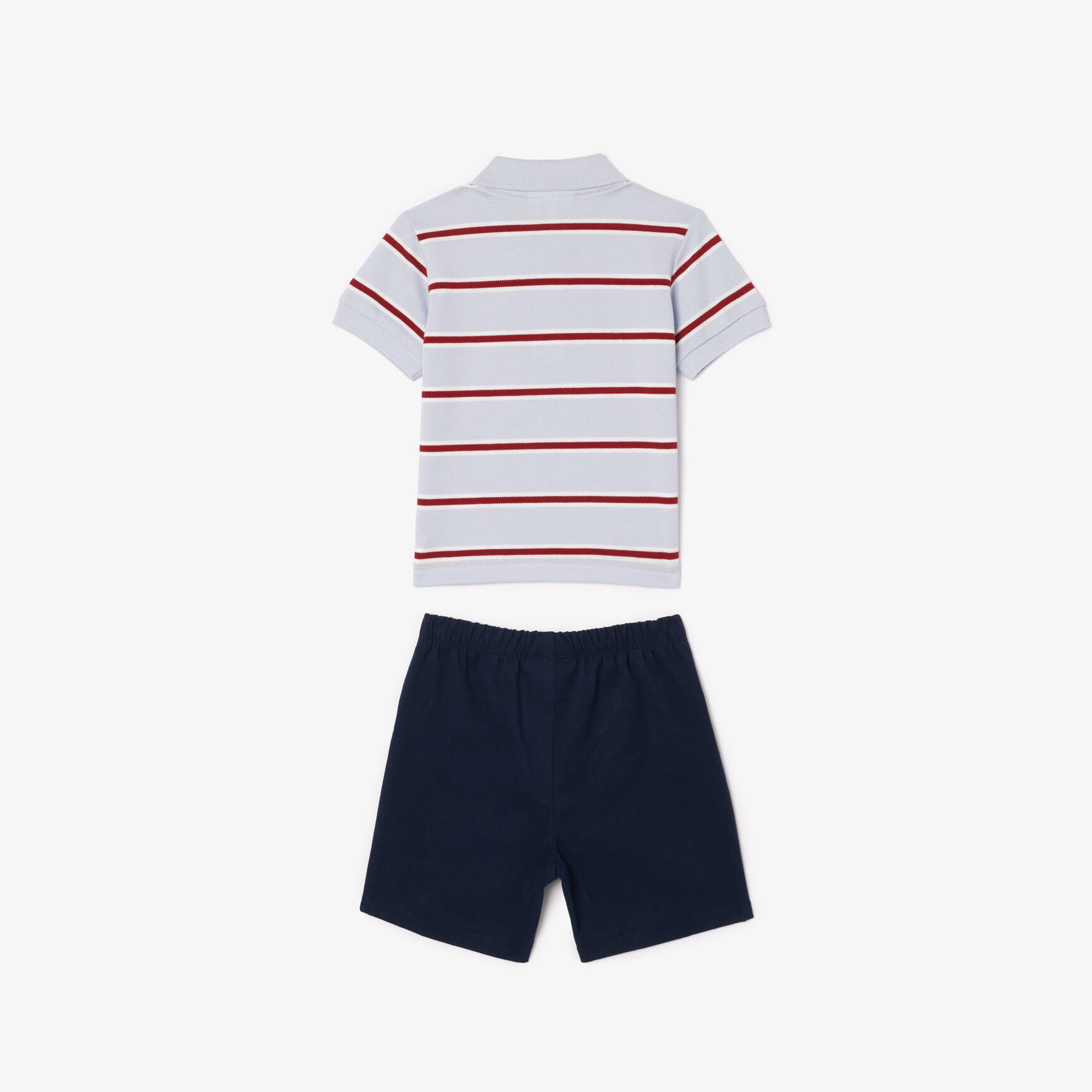طقم بيبي لاكوست من القطن العضوي Baby Lacoste Organic Cotton Stripe Set - 4J7443-00-IPQ