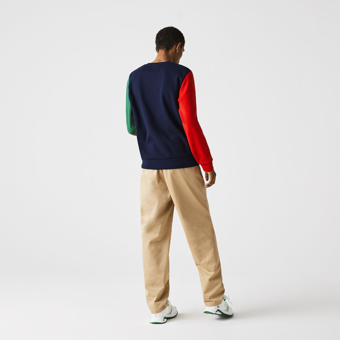 سويت شيرت صوف قطني مقسم بألوان وفتحة رقبة مستديرة للرجال سويت شيرت صوف قطني مقسم بألوان وفتحة رقبة مستديرة للرجال