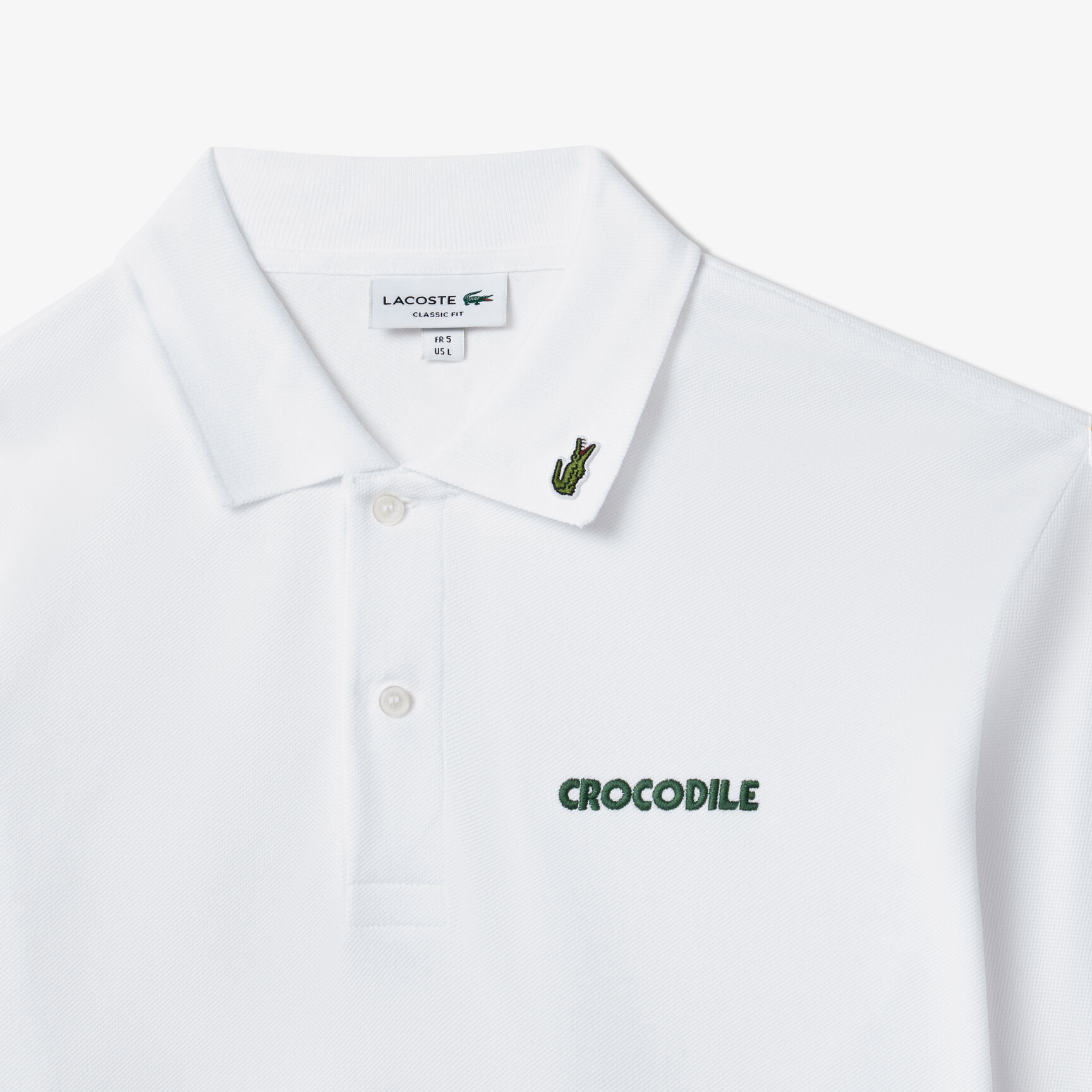 قميص بولو L.12.12 أصلي مطرز بشعار الماركة Original L.12.12 Embroidered Slogan Polo Shirt - PH8017-00-001