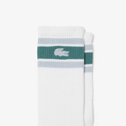lacoste 2 pack ribbed socks