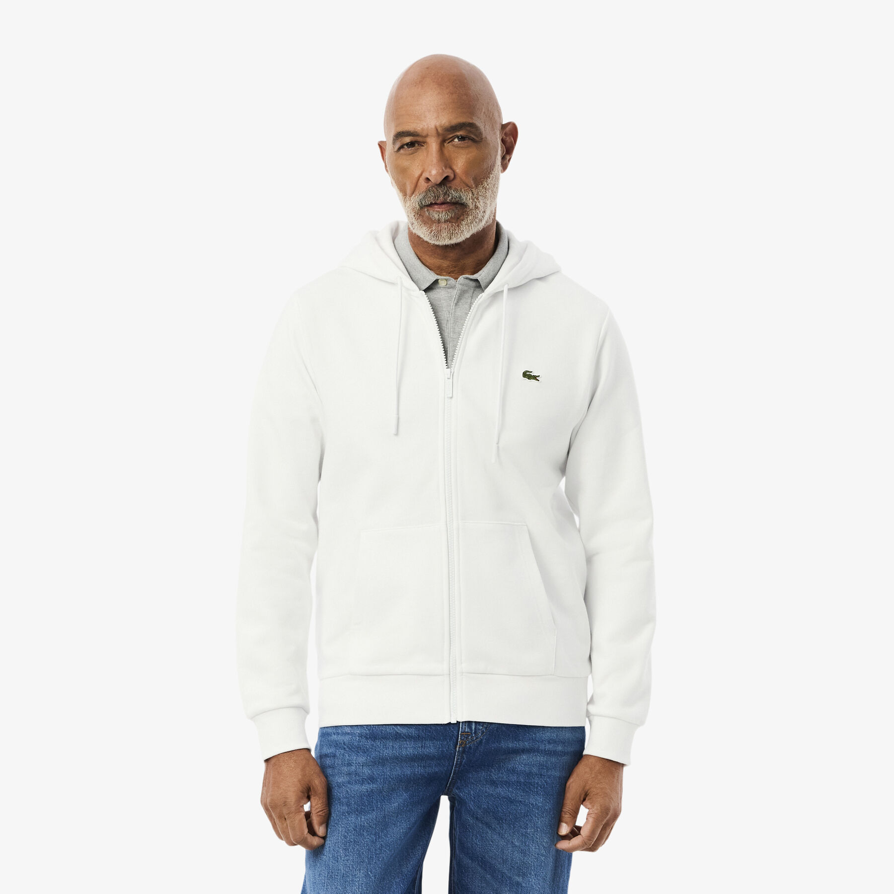 Classic Fit Zipped Fleece Sweatshirt Classic Fit Zipped Fleece Sweatshirt - SH9809-00-001