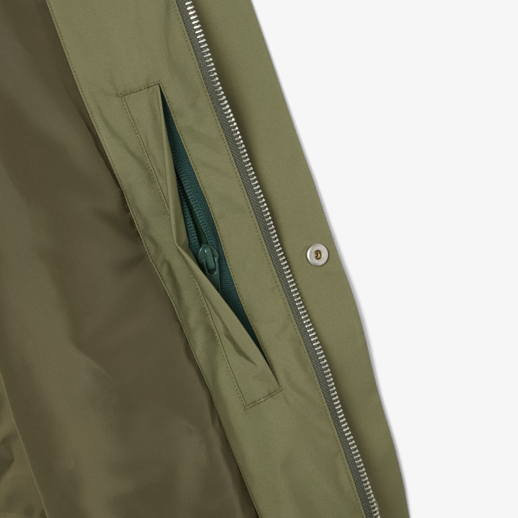lacoste mid length water repellent windbreaker jacket