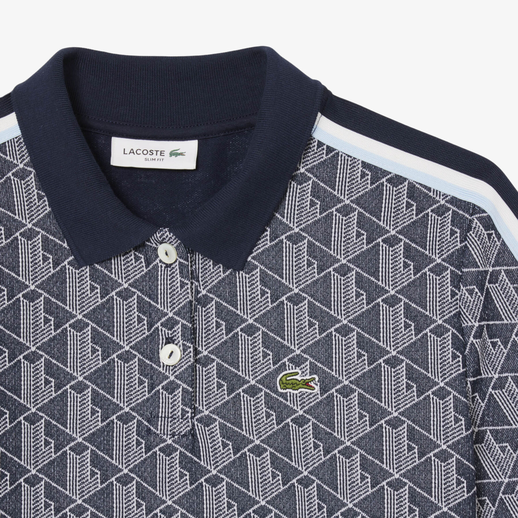 Slim Fit Monogram Jacquard Polo Shirt - DF3364-00-525