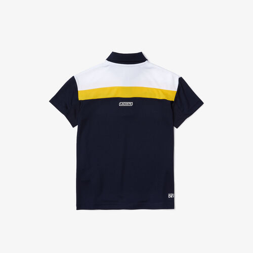 Boys’ Lacoste Sport Breathable Colorblock Piqué Regular Fit Polo