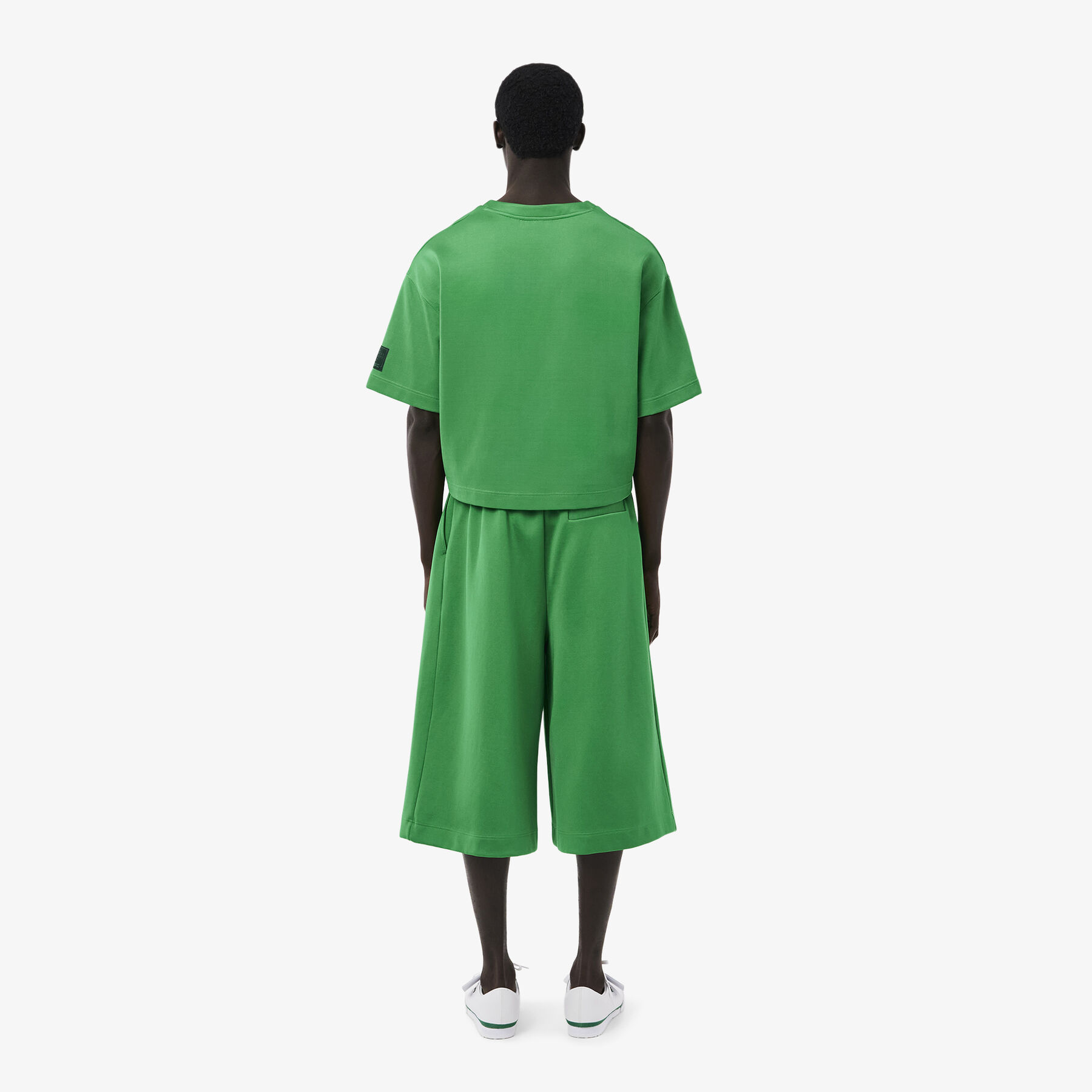 SHORT lacoste runway oversized satin bermuda shorts