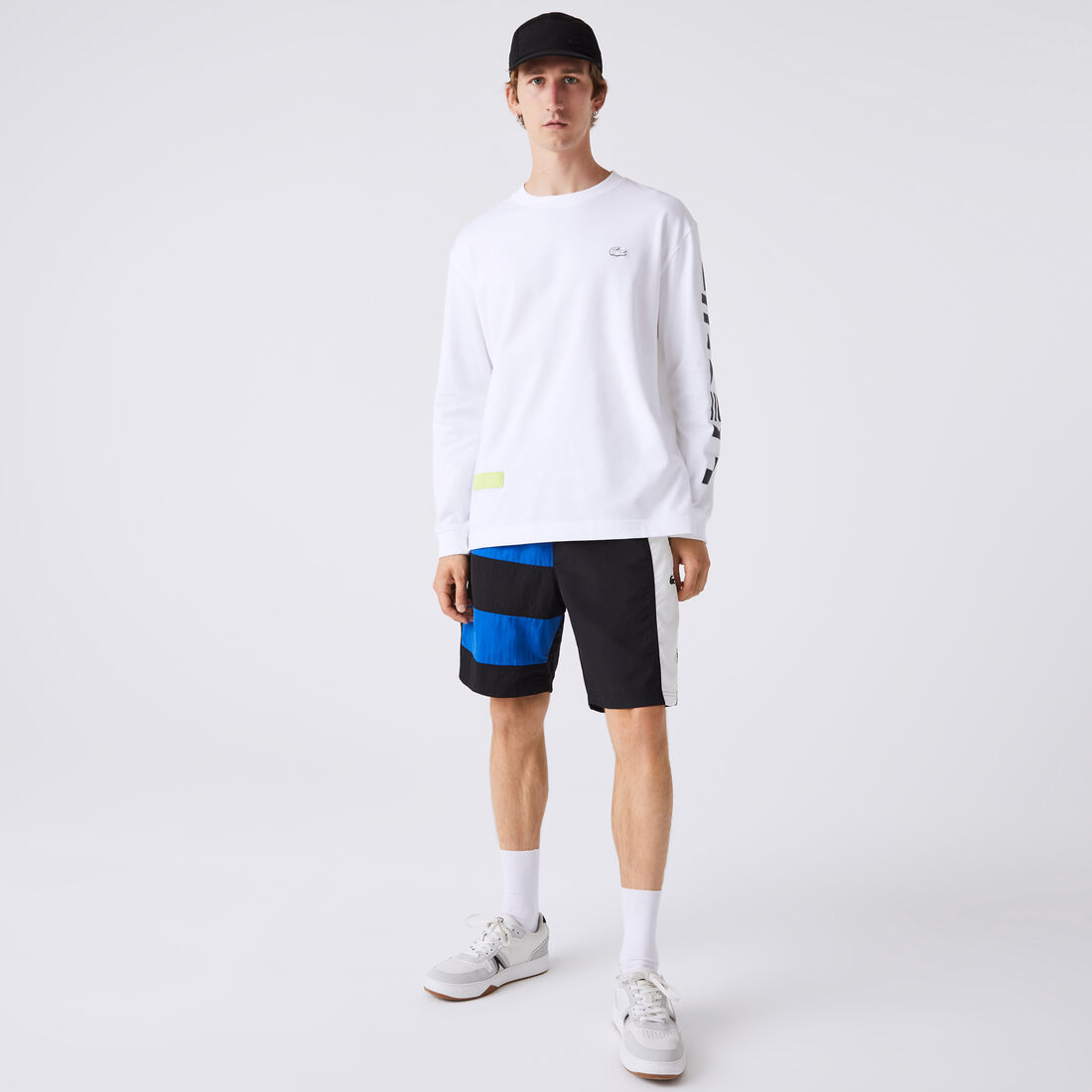 Men's Lacoste Color-block Patchwork Effect Shorts Men's Lacoste Color-block Patchwork Effect Shorts