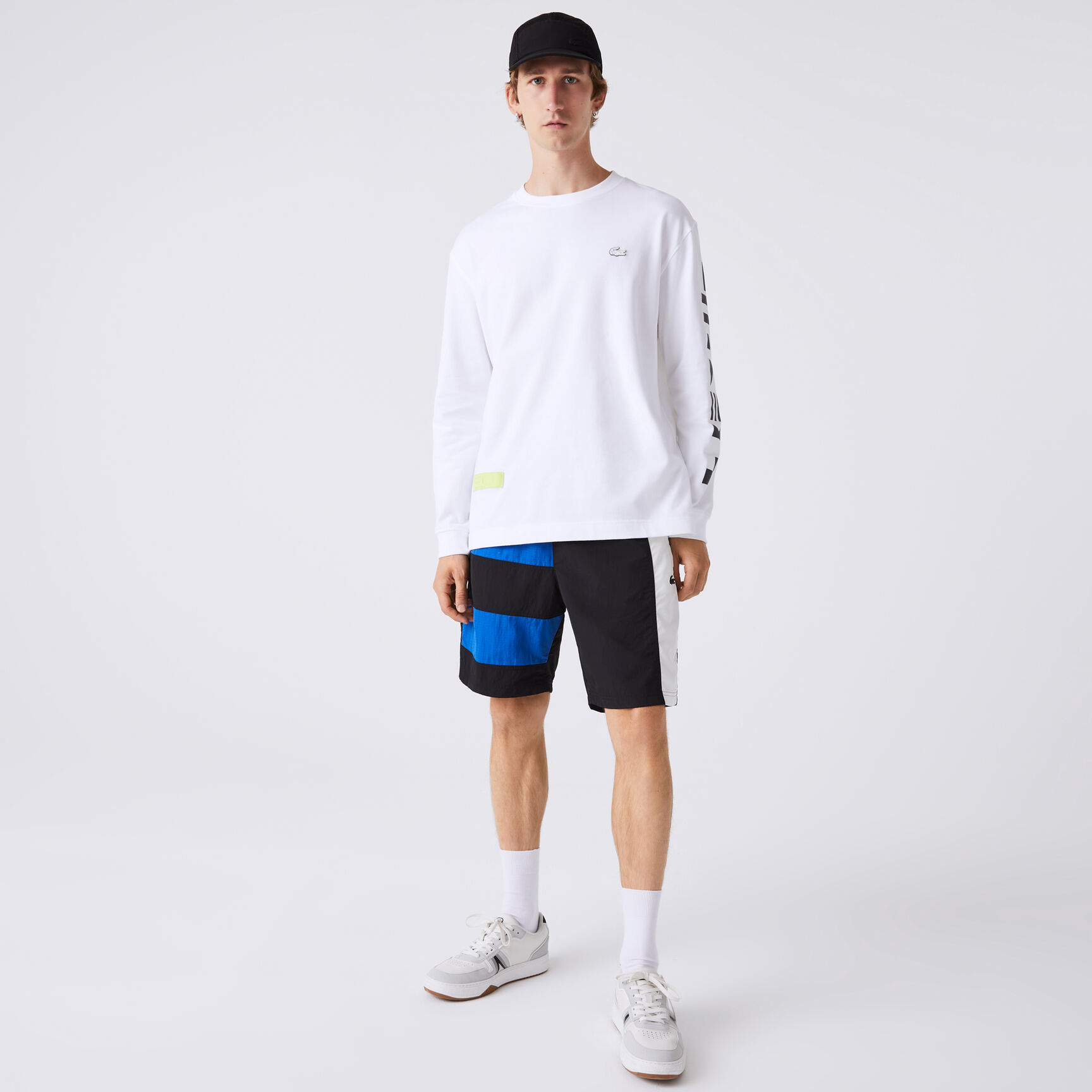 Men's Lacoste Color-block Patchwork Effect Shorts Men's Lacoste Color-block Patchwork Effect Shorts