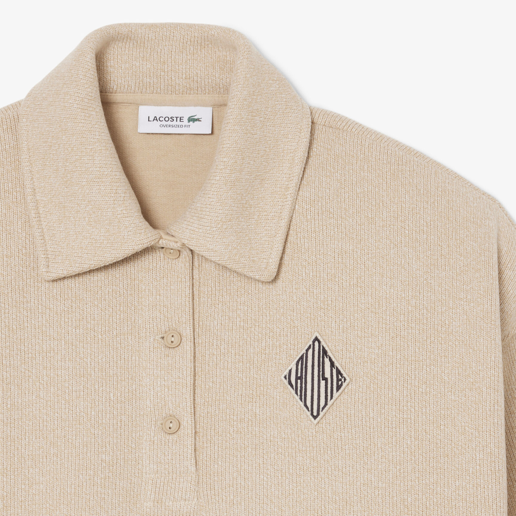 Oversized Ribbed Polo Sweatshirt Oversized Ribbed Polo Sweatshirt - SF9781-00-4KI