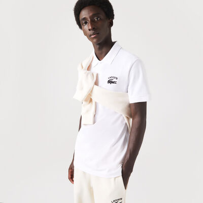 Men's Lacoste Branded Stretch Mini Piqué Polo
