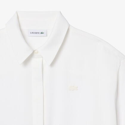 lacoste oversized fluid print shirt