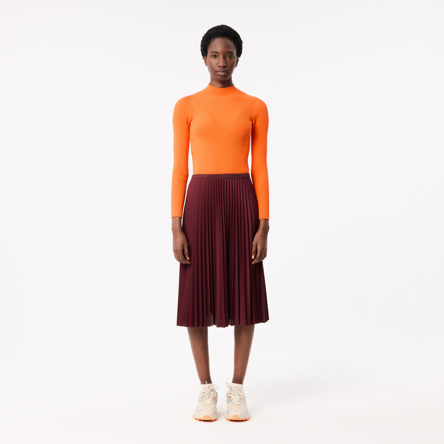 Women's Elasticised Waist Flowing Pleated Skirt Women's Elasticised Waist Flowing Pleated Skirt - JF8050-00-BZD