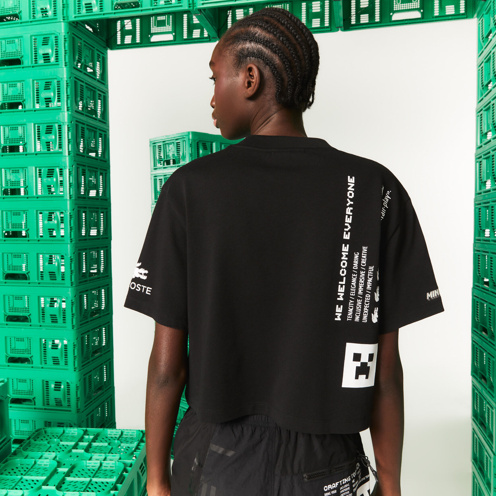 Women's Lacoste L!VE x Minecraft Short Organic Cotton T-Shirt Women's Lacoste L!VE x Minecraft Short Organic Cotton T-Shirt