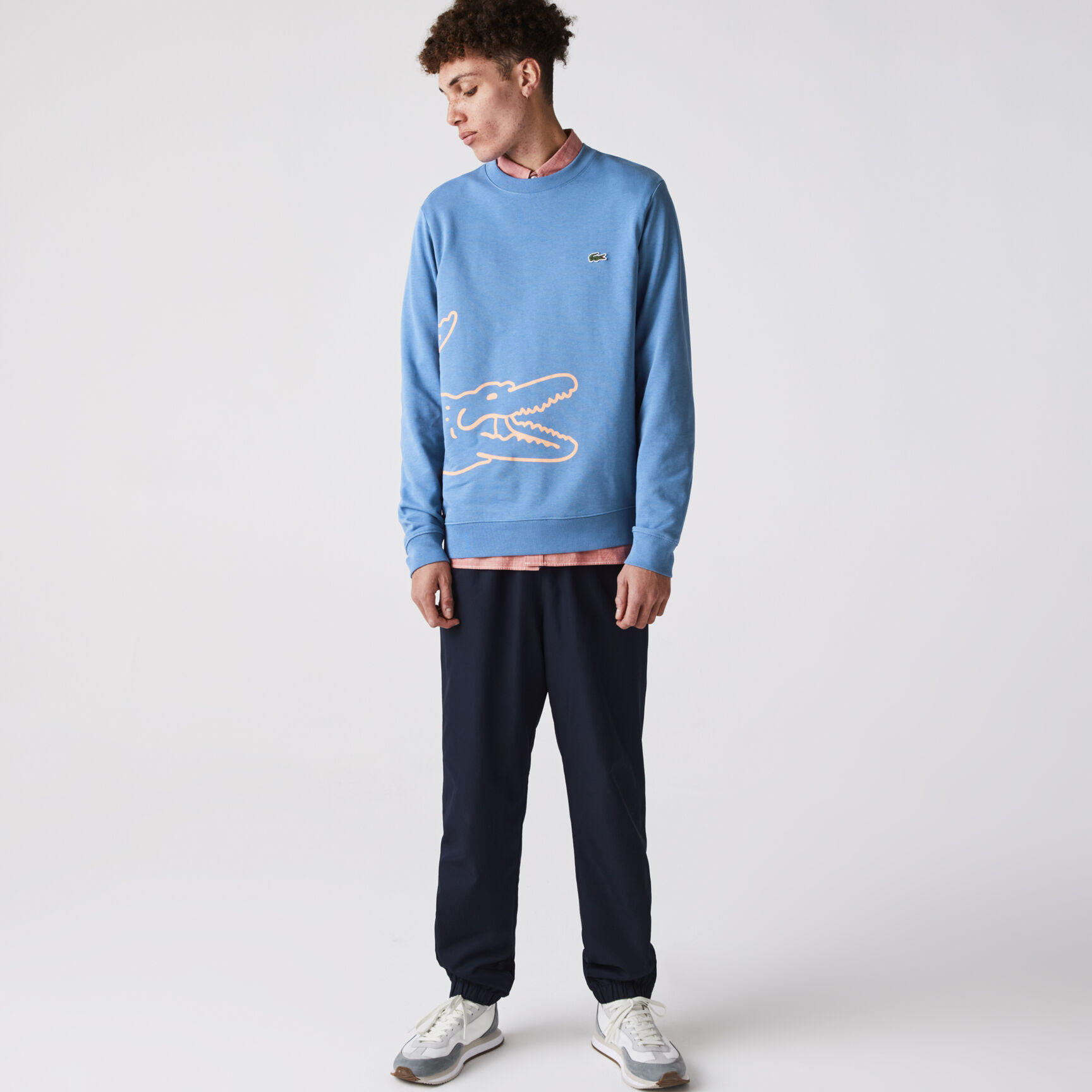 Men’s Crocodile Print Organic Cotton Fleece Sweatshirt Men’s Crocodile Print Organic Cotton Fleece Sweatshirt