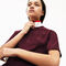 Women's Full Zip Flowy Polo Dress lacoste women s full zip flowy polo dress