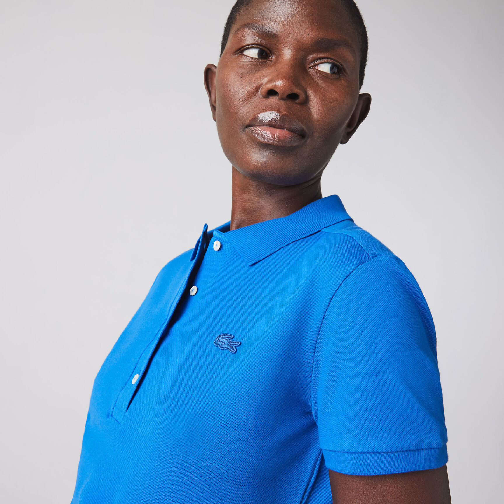 تيشيرت بولو L.12.D بقصة ضيقة من قماش بيتي بيكيه المطاطي Women's Lacoste Slim fit Stretch Cotton Pique Polo Shirt - PF5462-00-K1Q