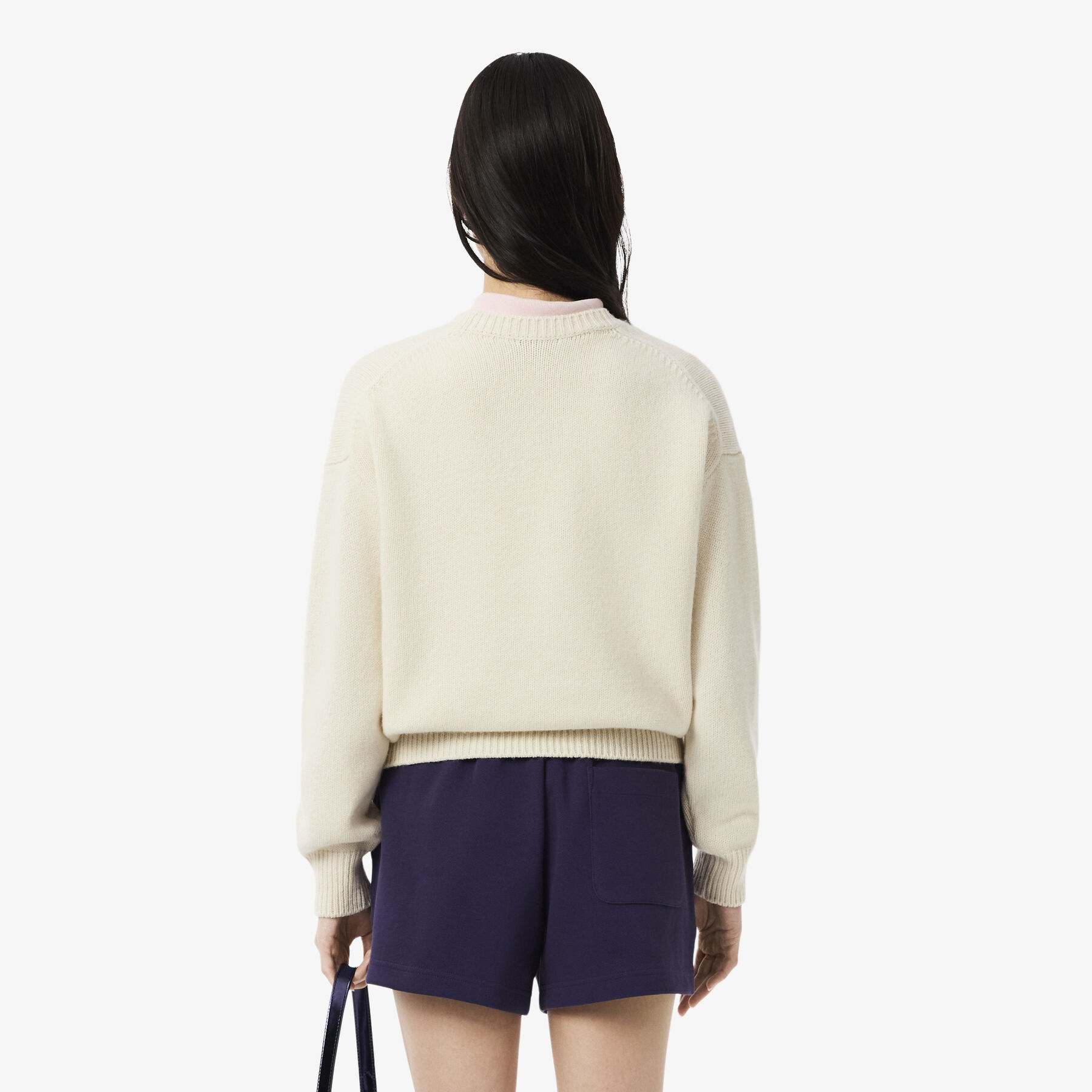 سترة صوفية إنتارسيا ممشطة بشعار الماركة Intarsia Branded Carded Wool Sweater - AF6832-00-XFJ