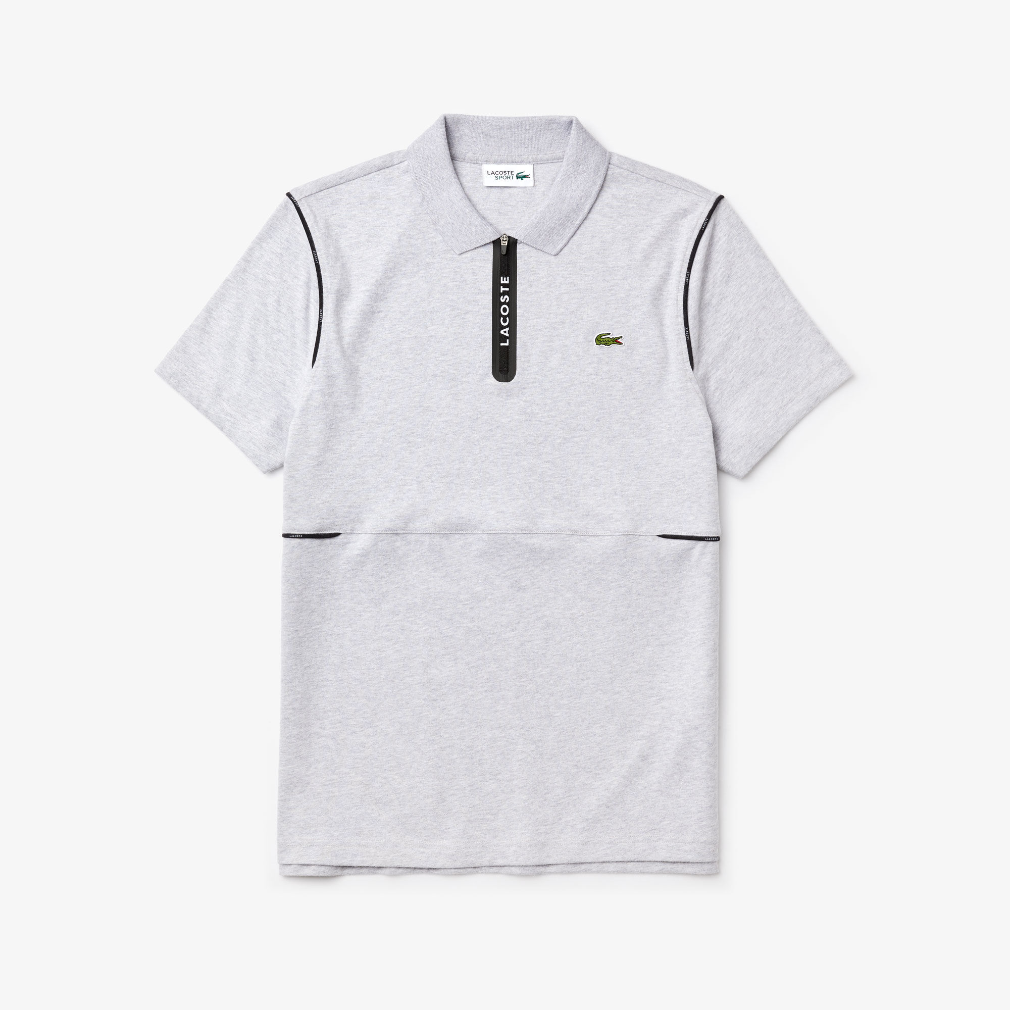 Men's Lacoste SPORT Ultra Soft Cotton Zip Polo Shirt