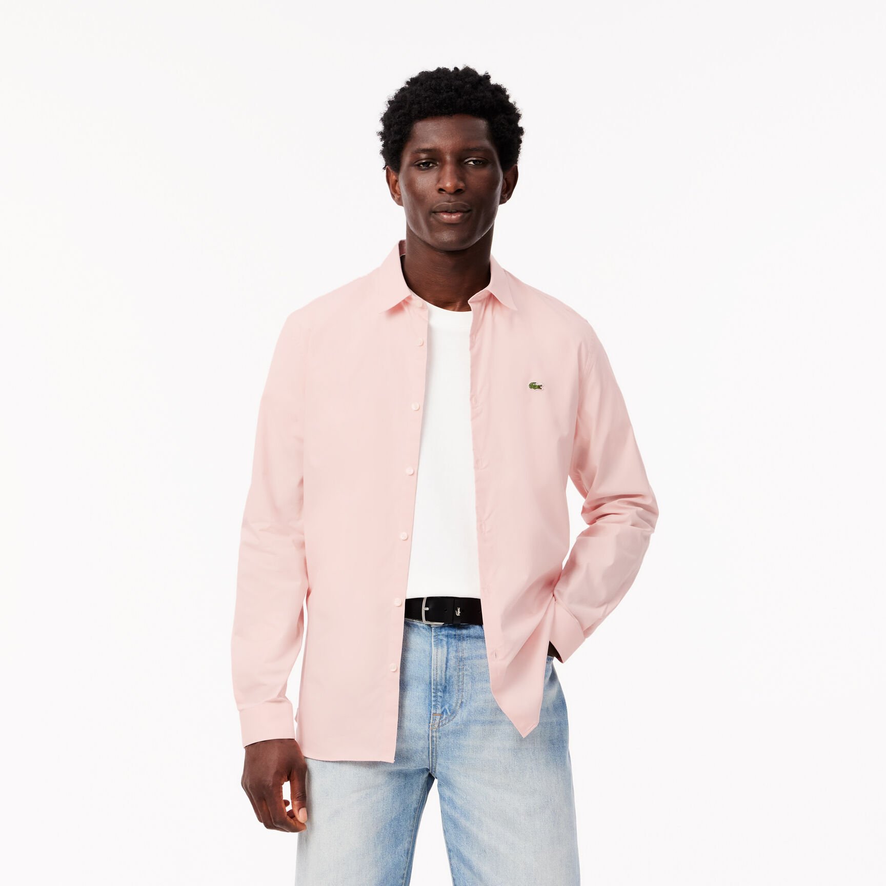 Slim Fit Stretch Cotton Poplin Shirt - CH5620-00-ADY