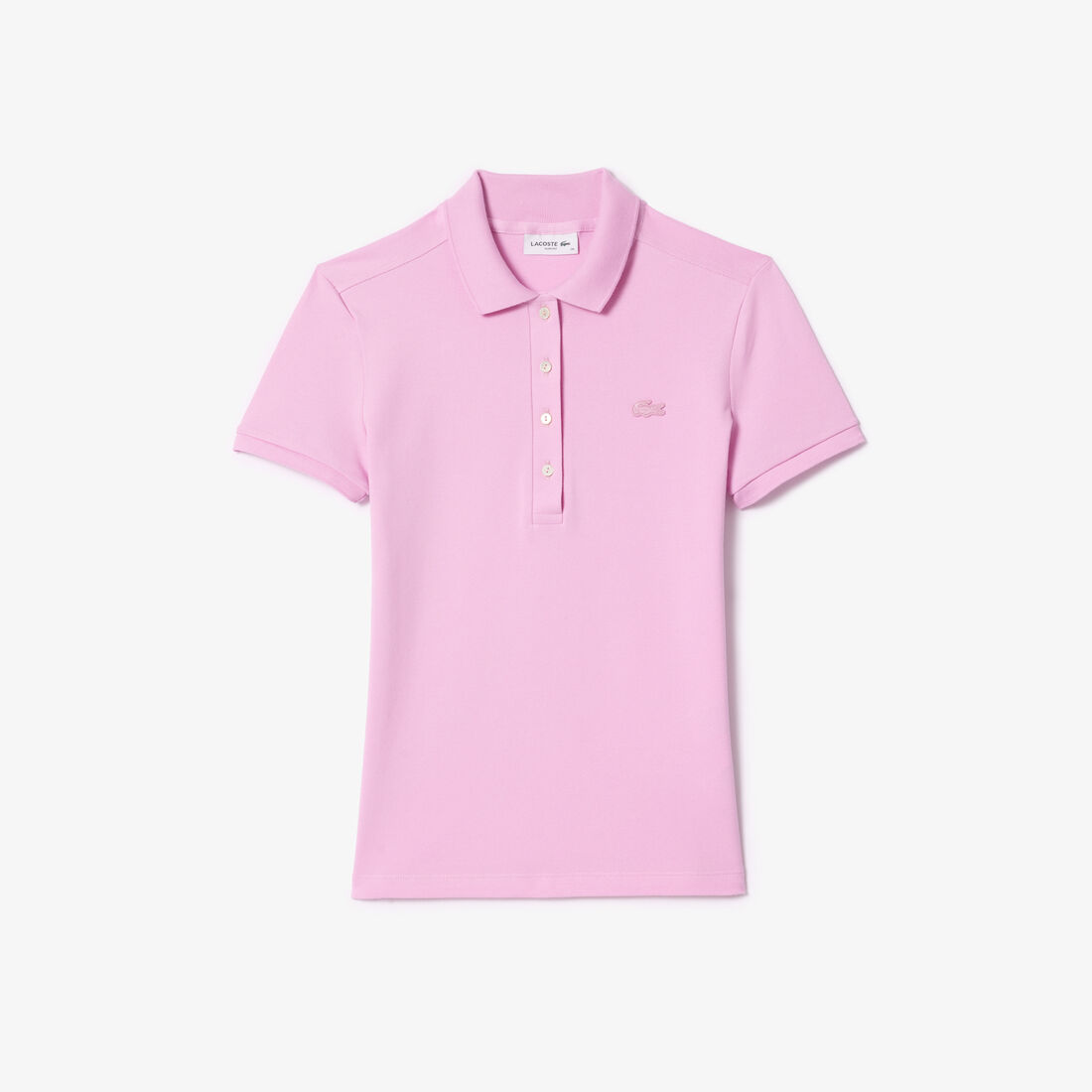 تيشيرت بولو L.12.D بقصة ضيقة من قماش بيتي بيكيه المطاطي Women's Lacoste Slim fit Stretch Cotton Pique Polo Shirt - PF5462-00-IXV