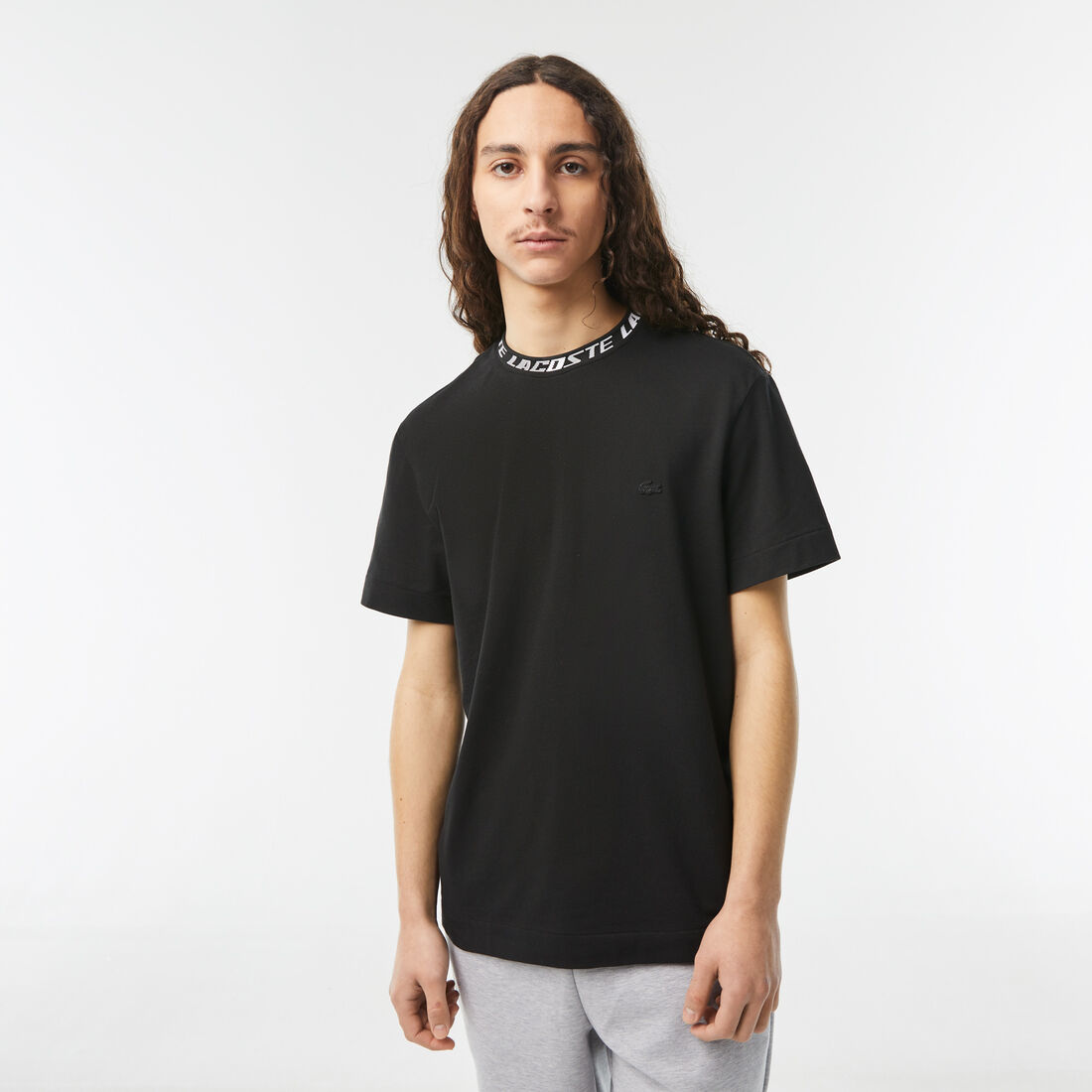 Men's Lacoste Regular Fit Branded Collar T-shirt - TH9687-00-031