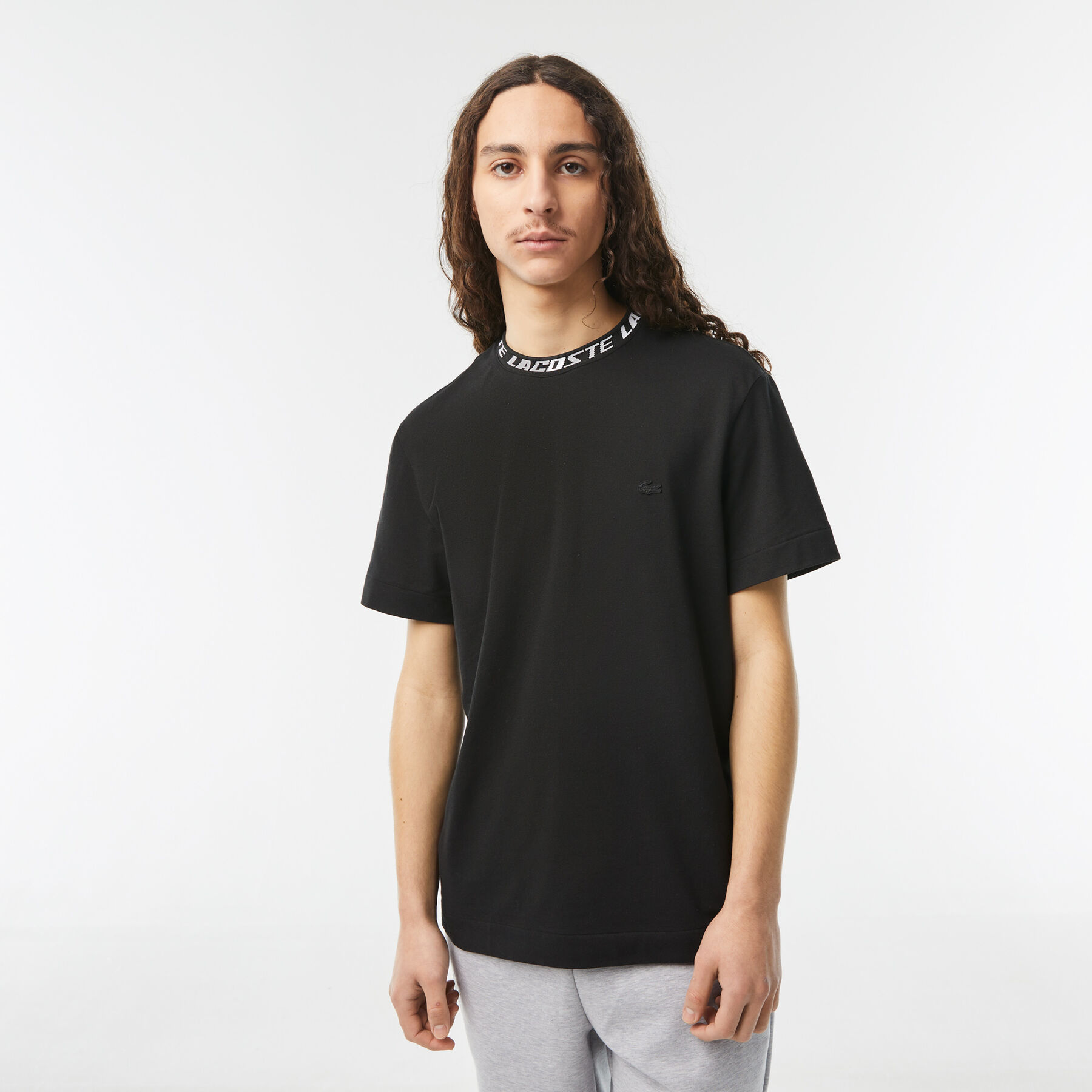 Men's Lacoste Regular Fit Branded Collar T-shirt Men's Lacoste Regular Fit Branded Collar T-shirt - TH9687-00-031